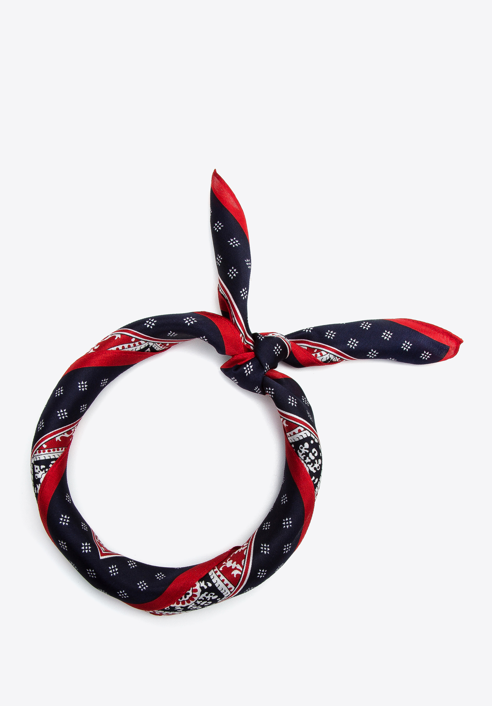 Damska apaszka jedwabna we wzory