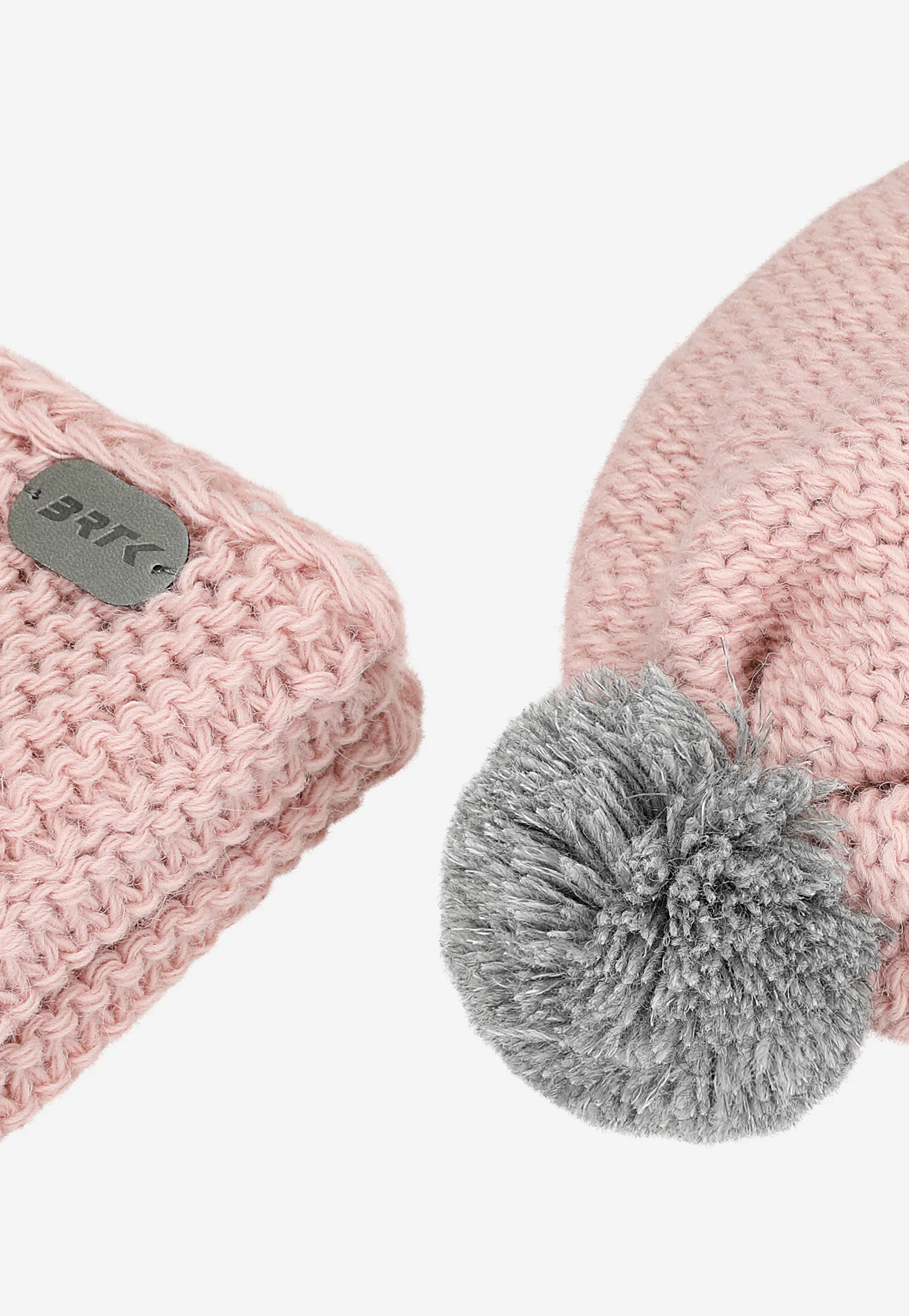 Popielaty zestaw dziecięcy BARTEK czapka z odblaskowym pomponem + komin 8560580