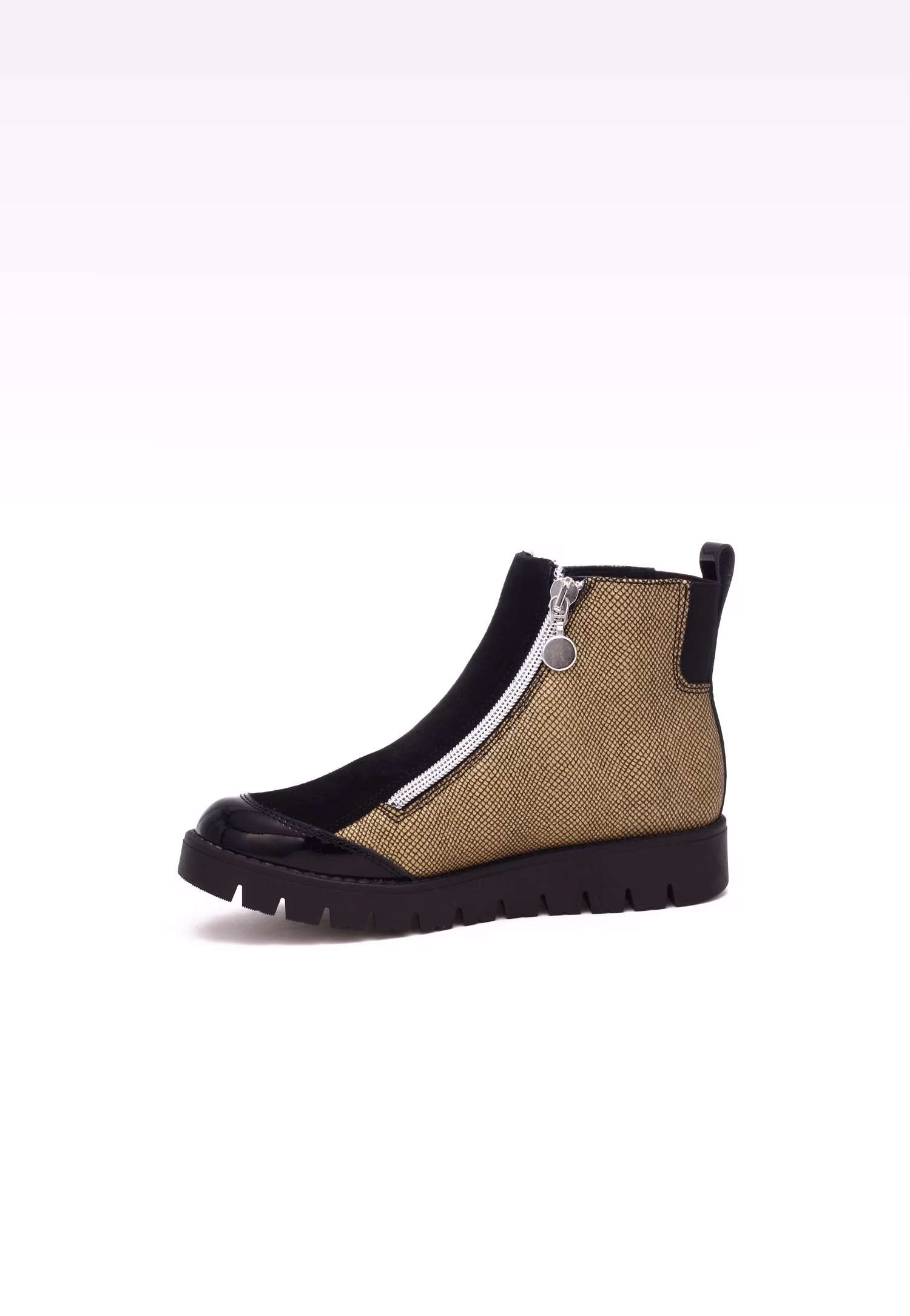 Botki ocieplane BARTEK 4443-9ABP, dla dziewcząt, beżowo-czarny