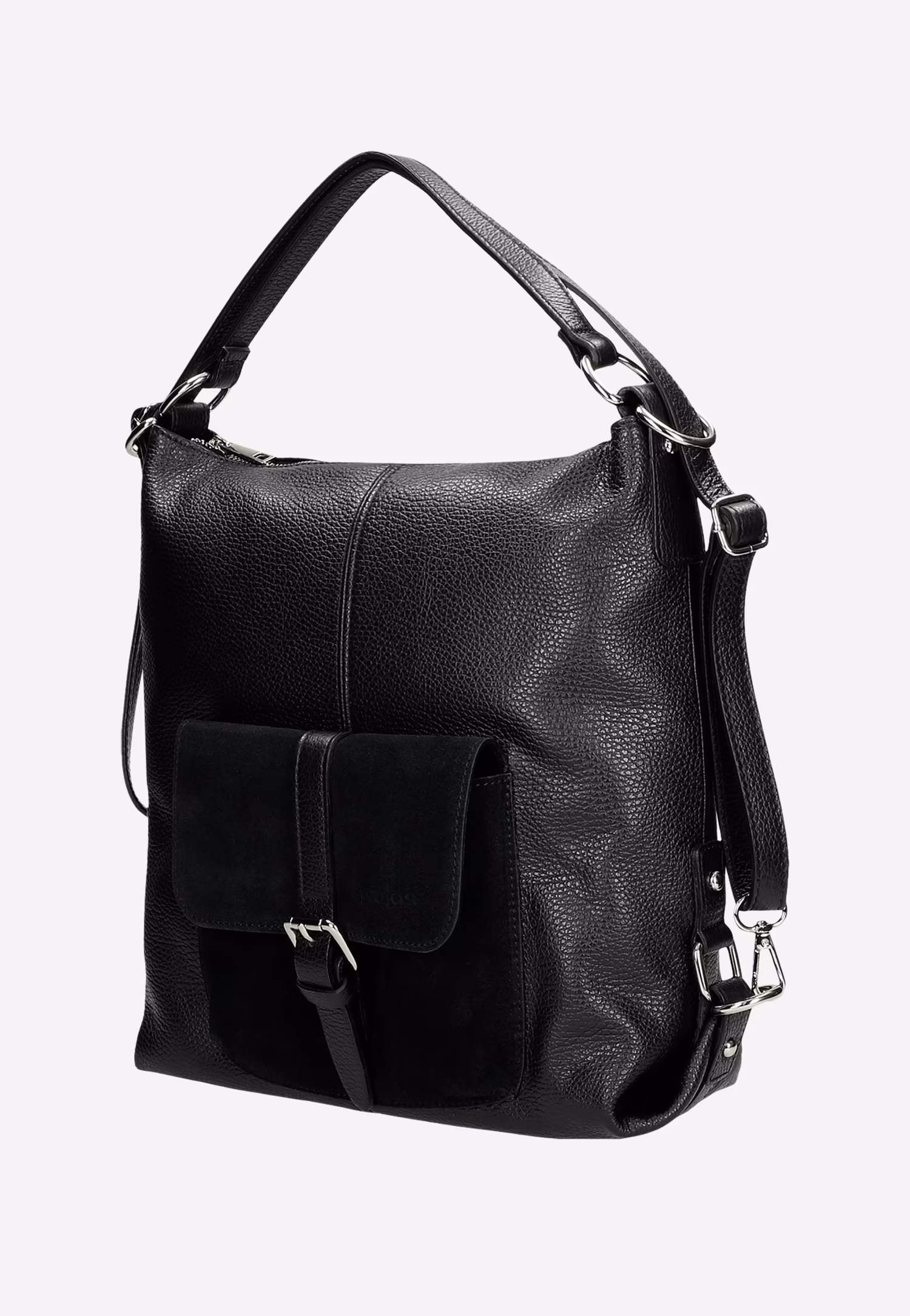 Beżowa skórzana torebka plecak 2w1