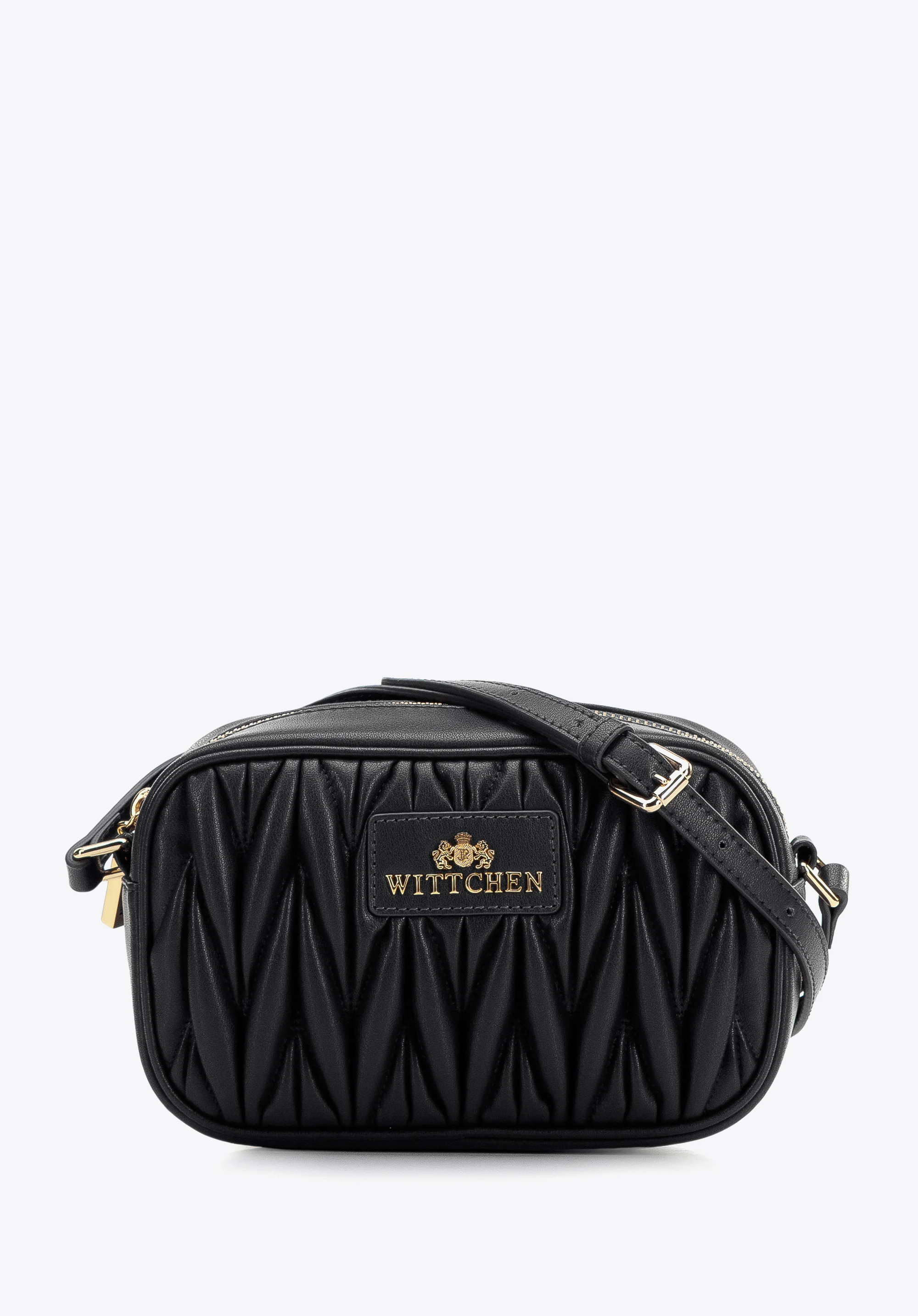 Damska listonoszka skórzana z marszczeniem