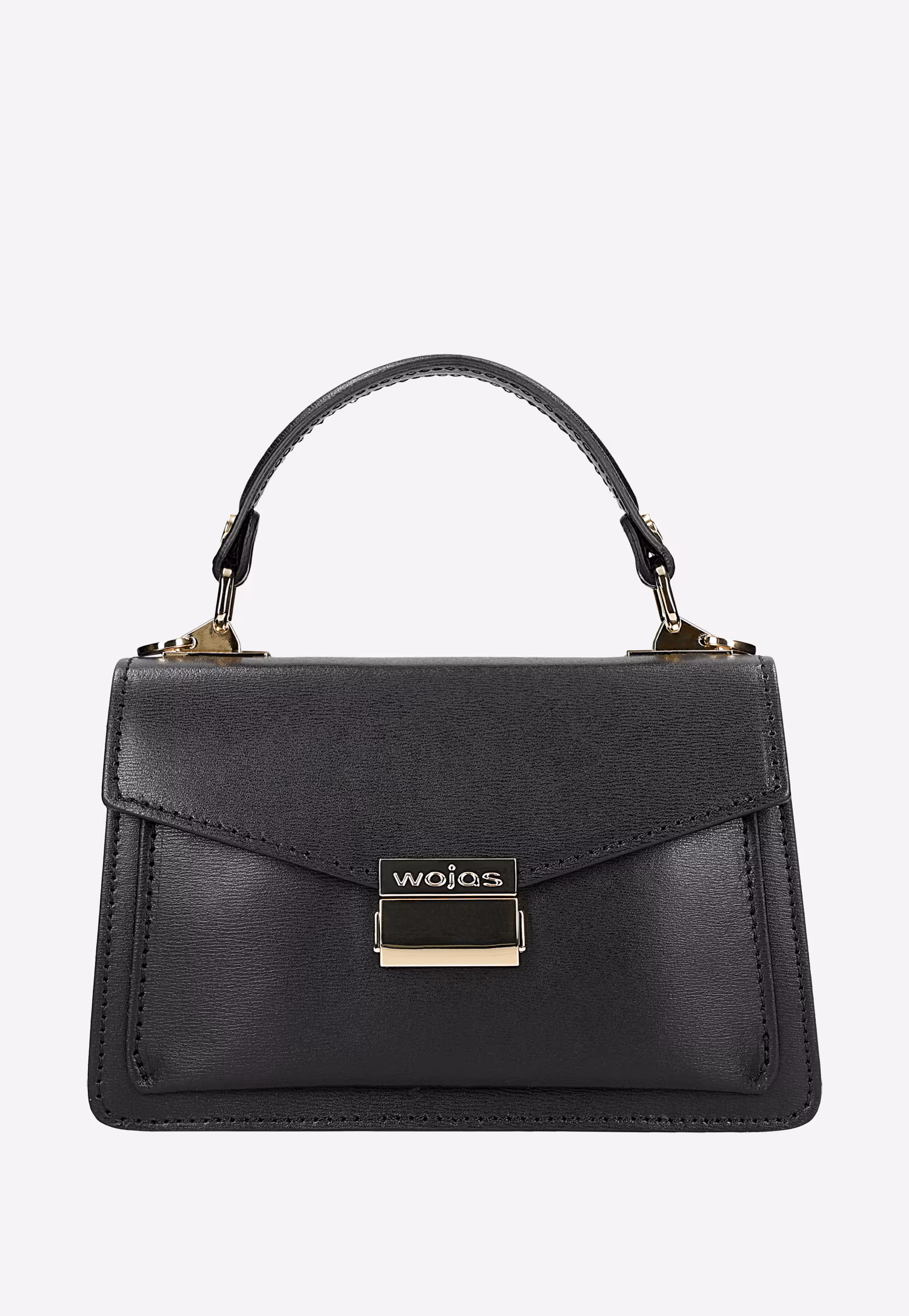 Czarna torebka damska z gładkiej skóry licowej