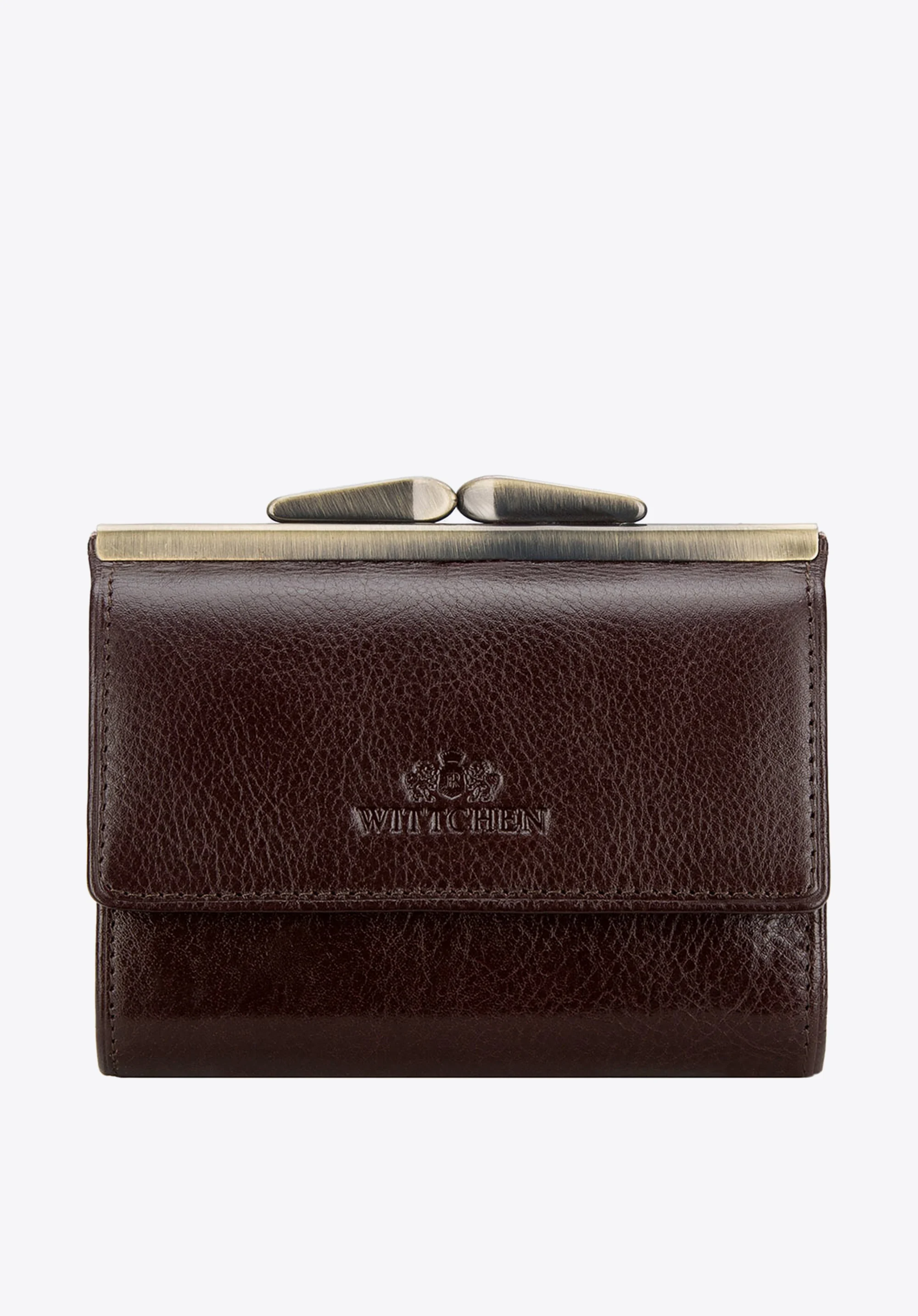 Damski portfel ze skóry na bigiel mały