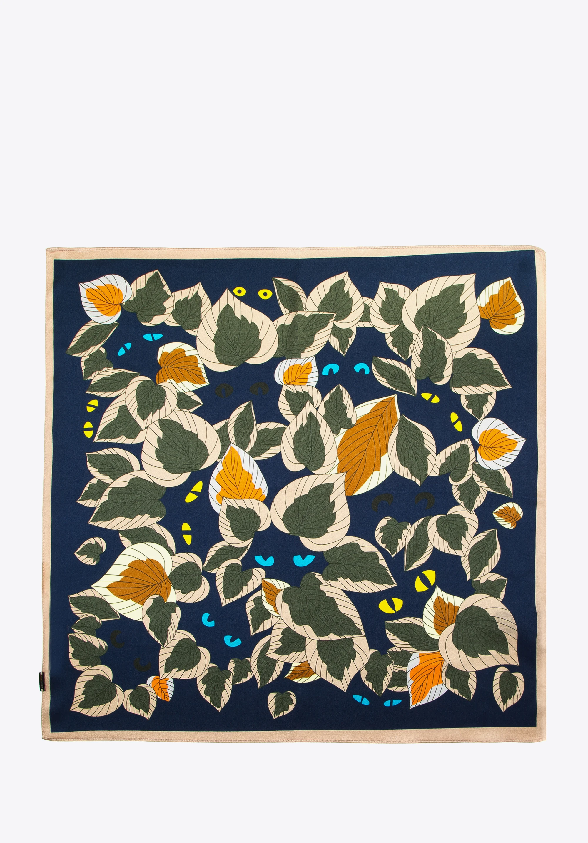 Damska apaszka jedwabna we wzory