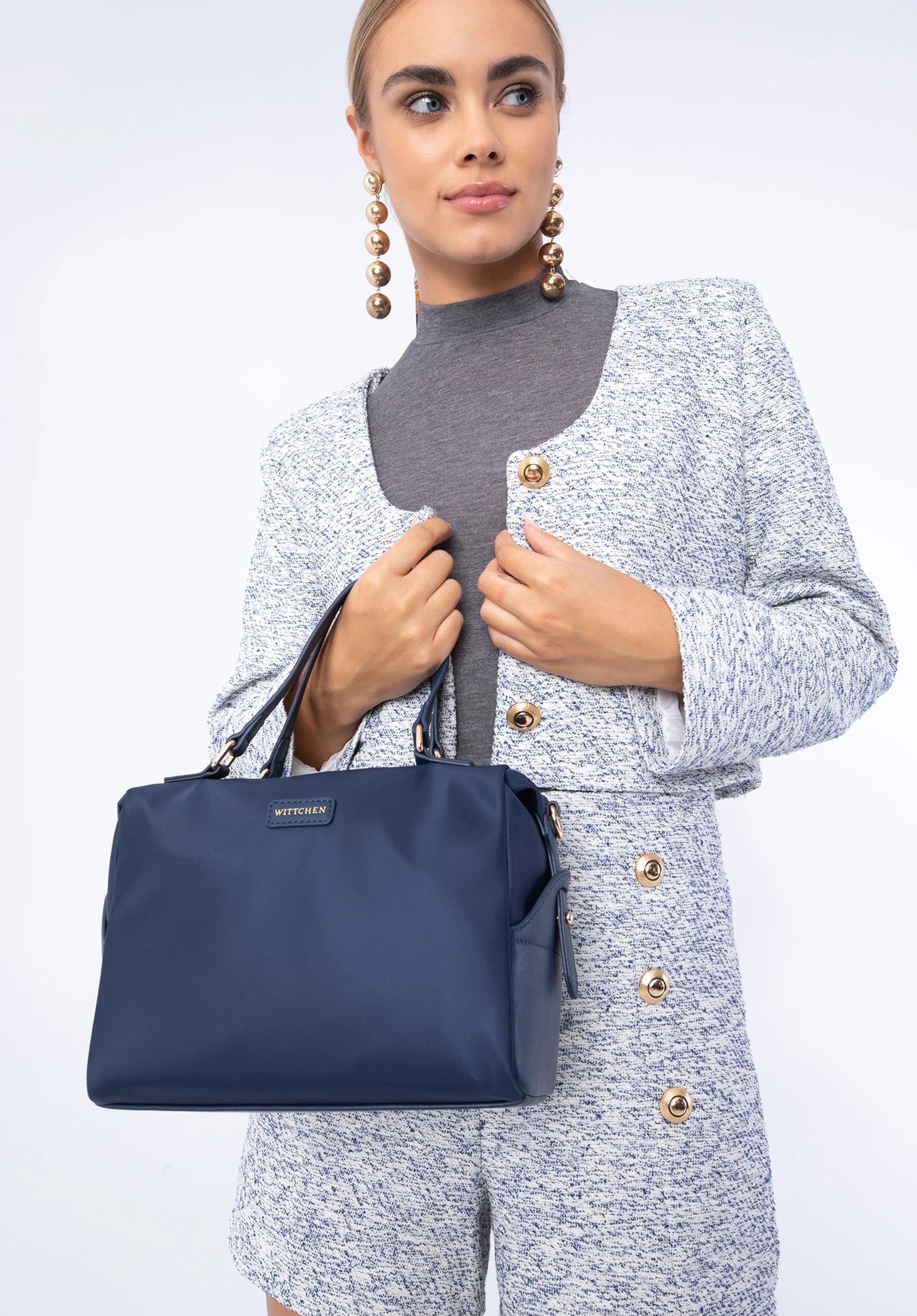 Torebka kuferek z nylonu pudełkowa