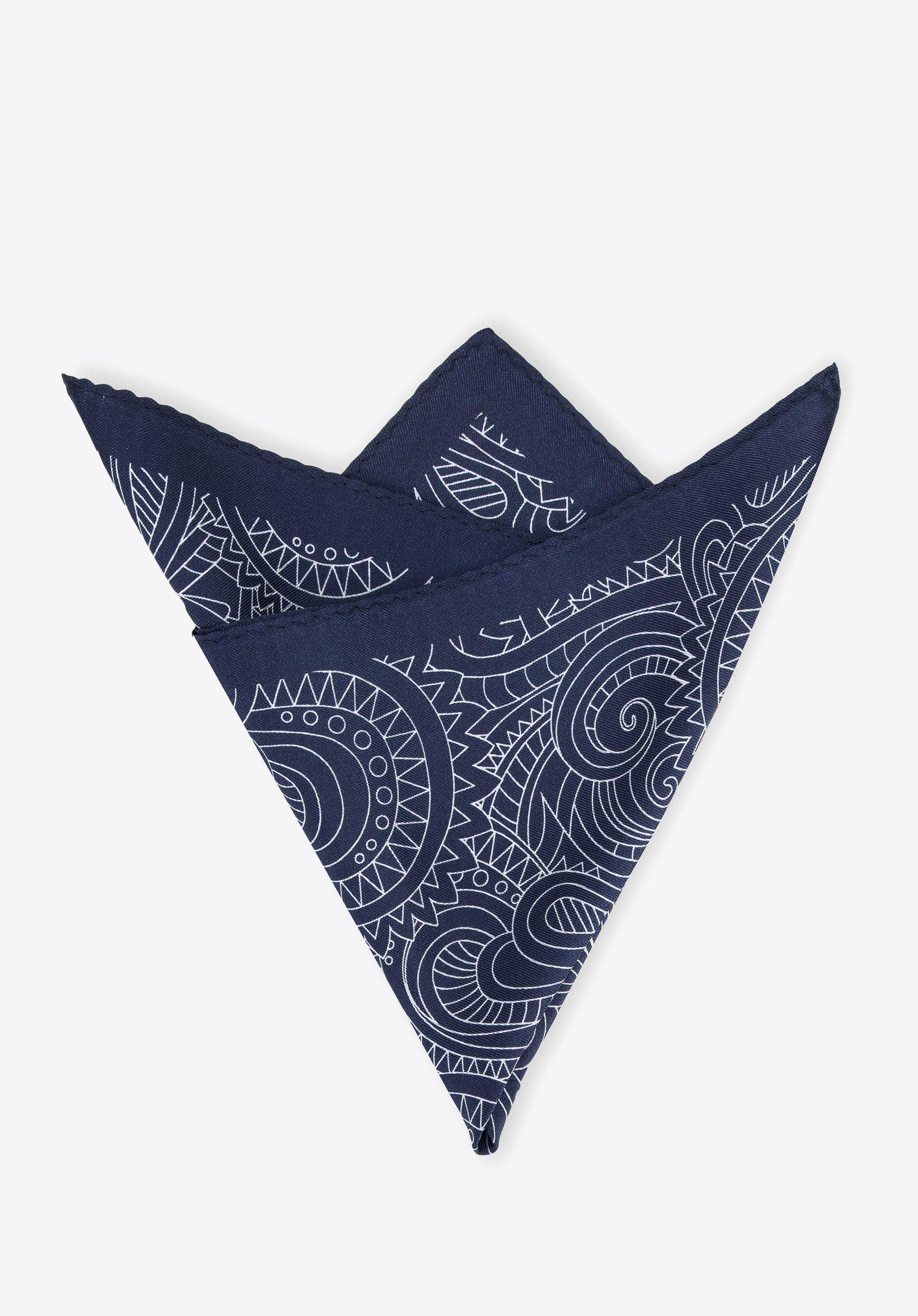 Poszetka jedwabna we wzory