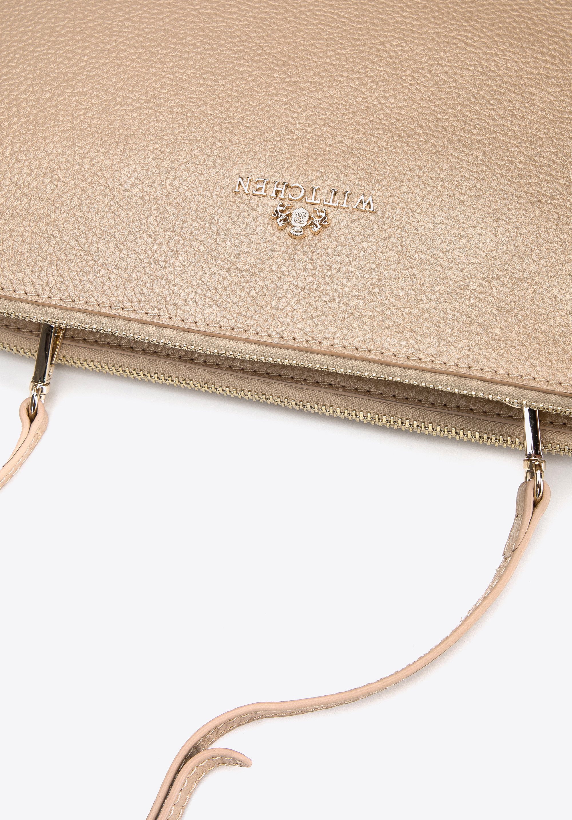 Damska listonoszka skórzana dwukomorowa klasyczna