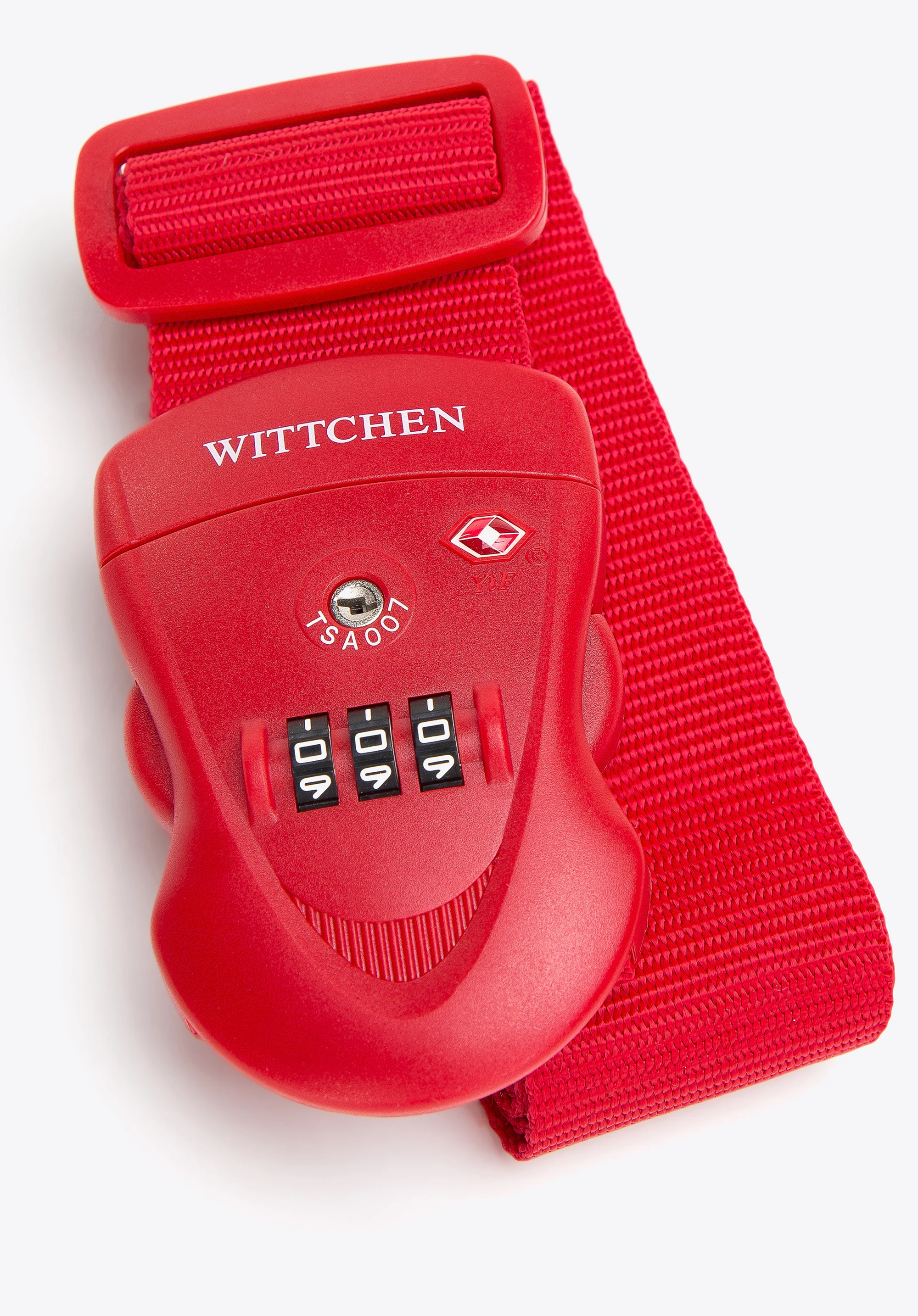 Pas zabezpieczający bagaż z zamkiem