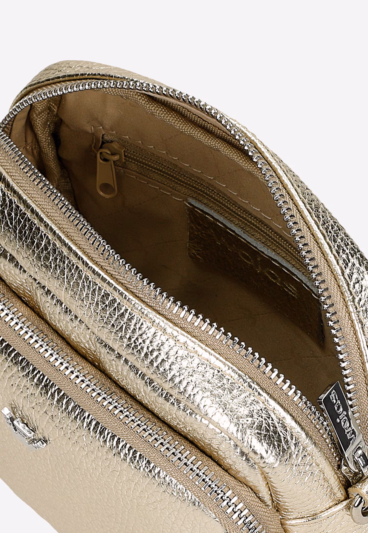 Mała złota torebka damska crossbody