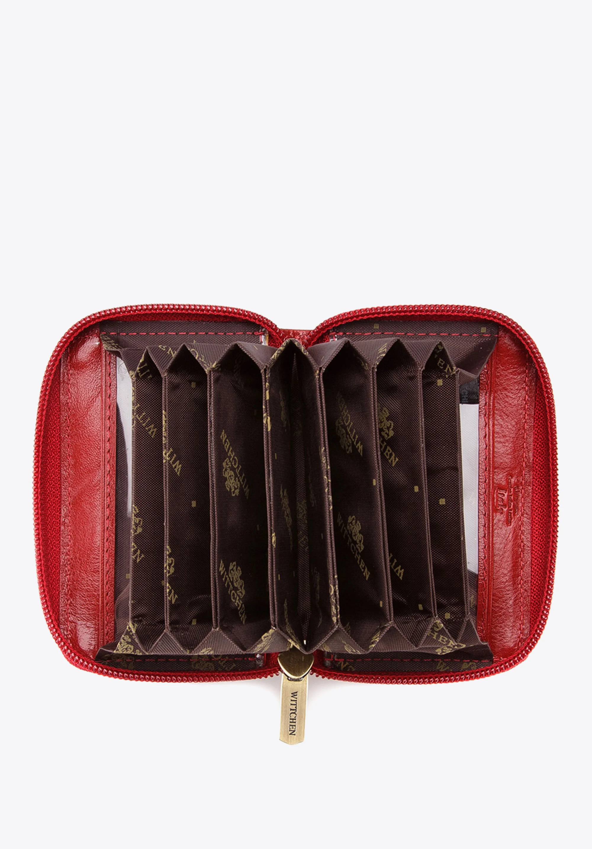 Etui na karty kredytowe skórzane na suwak