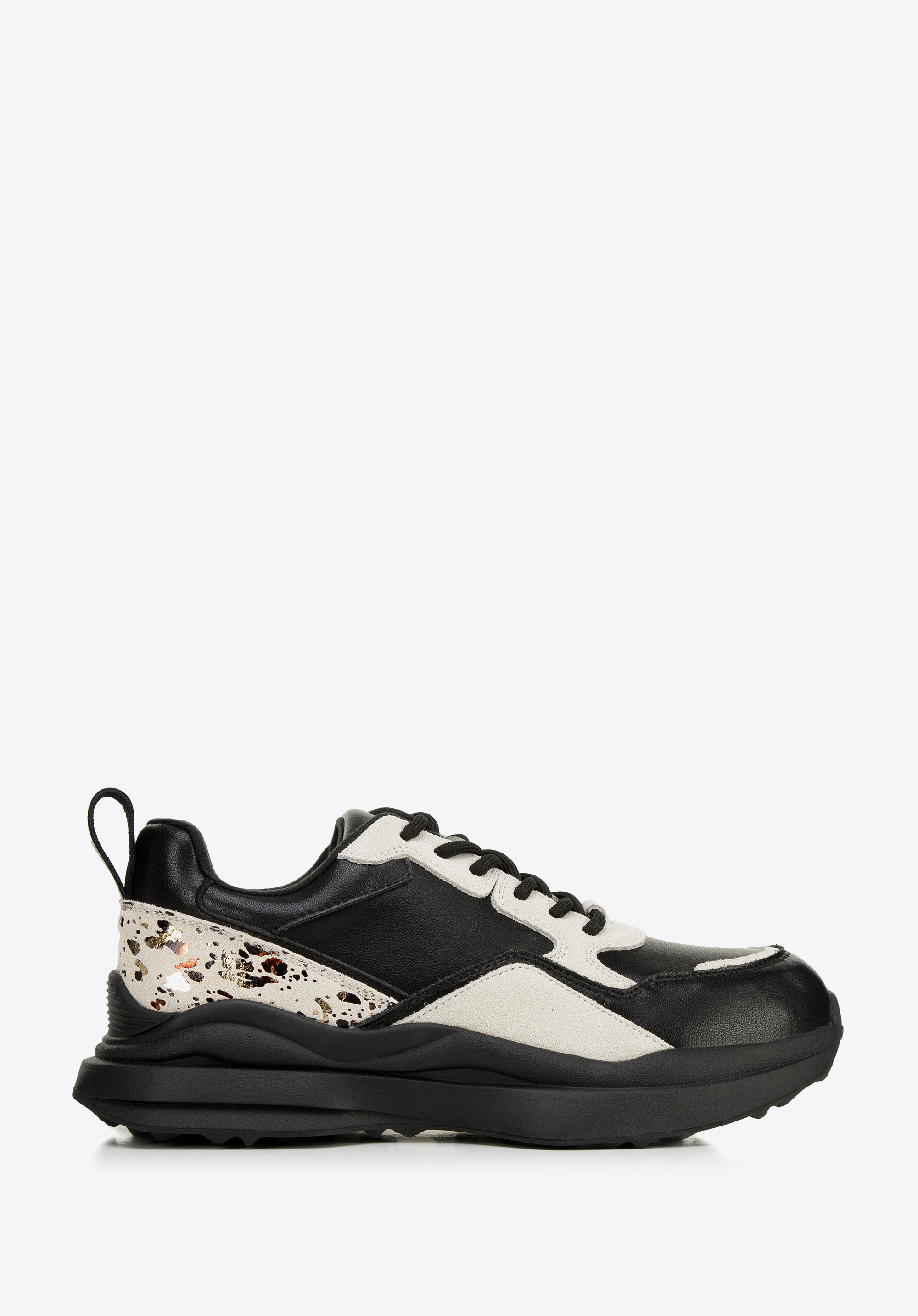 Damskie sneakersy z połyskującą wstawką