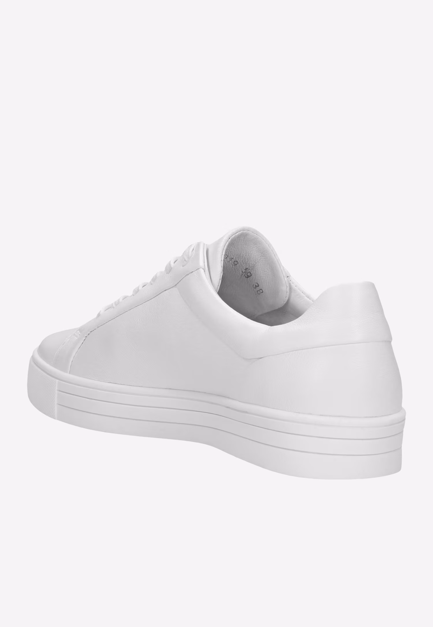 Białe trampki damskie ze skóry licowej