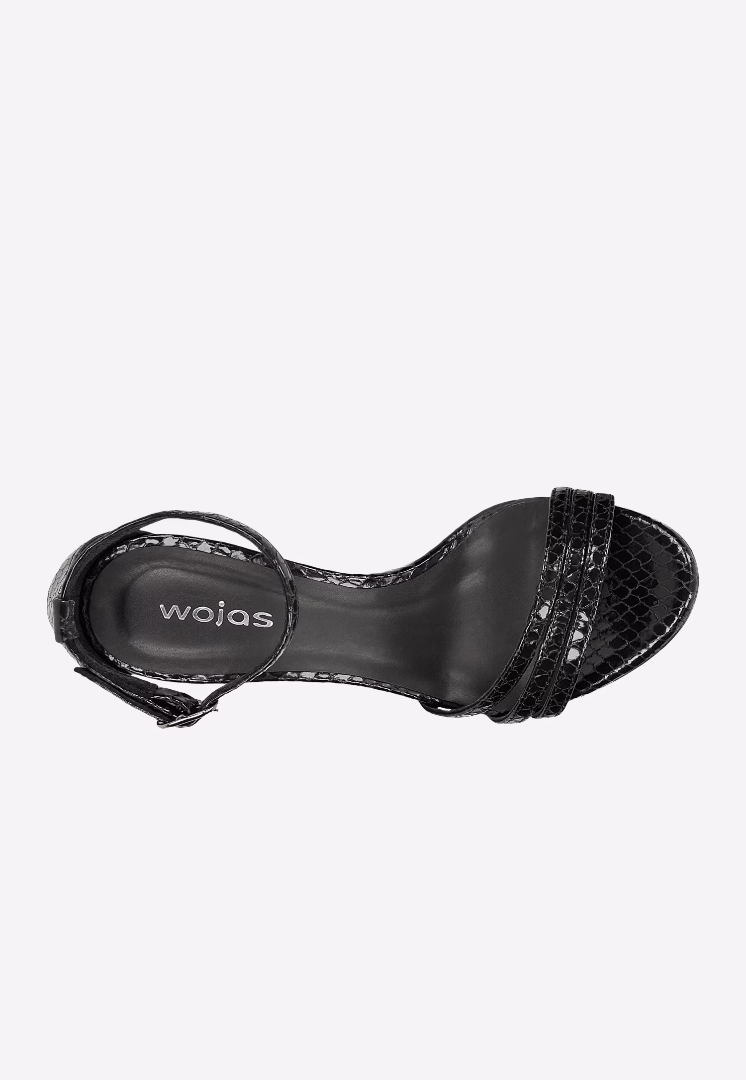 Czarne wieczorowe sandały na szpilce