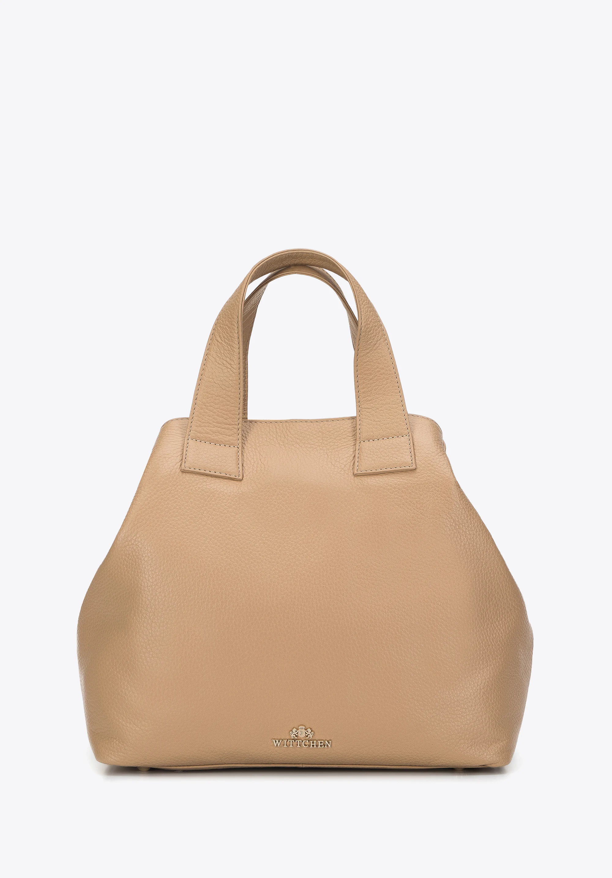 Torebka kuferek skórzana z regulowaną szerokością