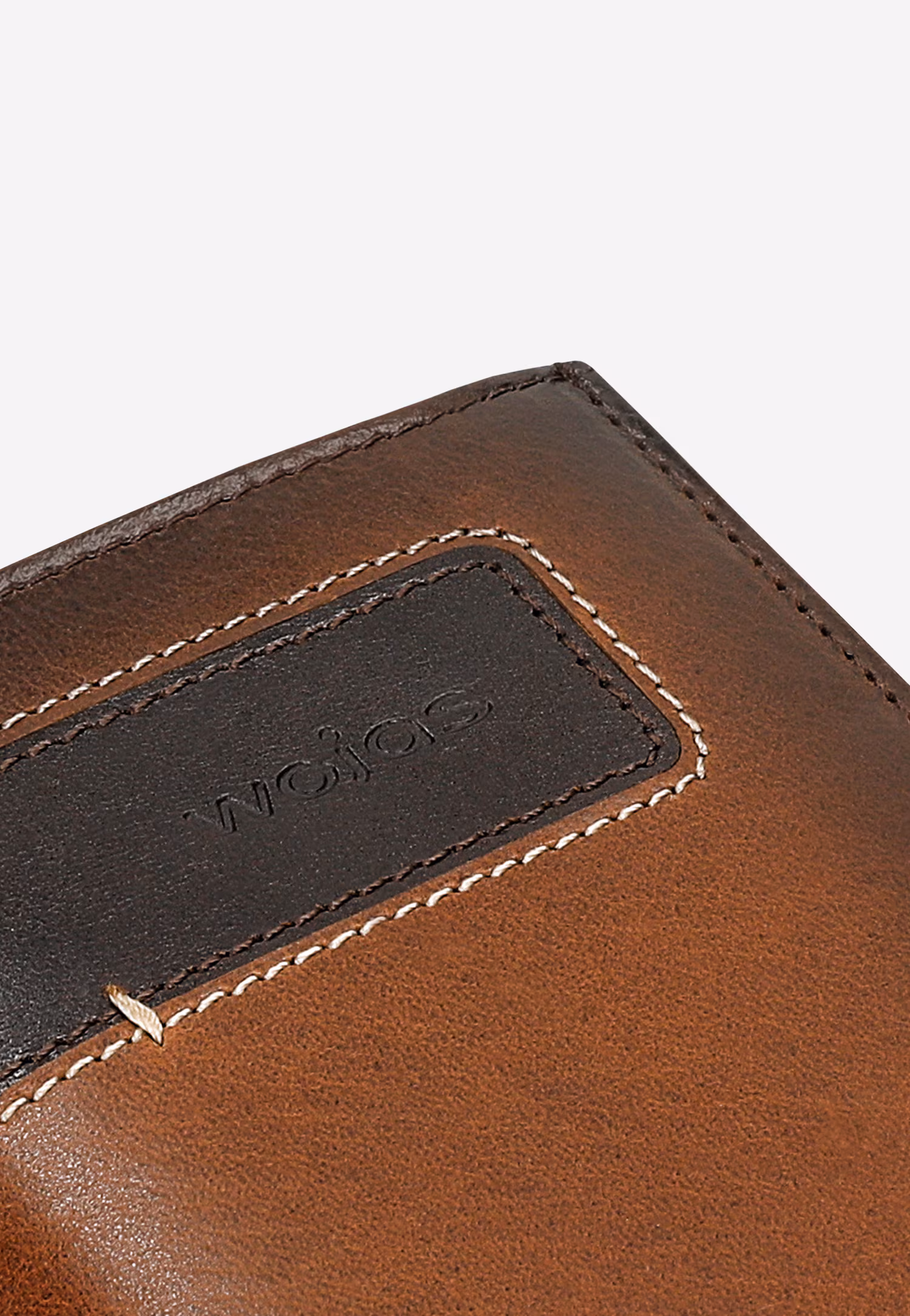 Brązowy portfel męski z ciemną wstawką