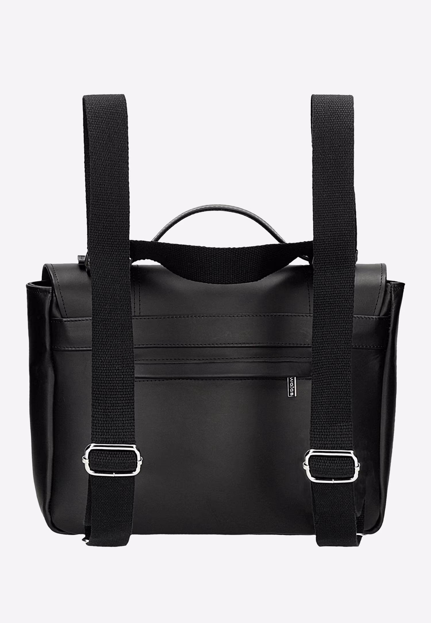 Czarna skórzana torba-plecak 2w1