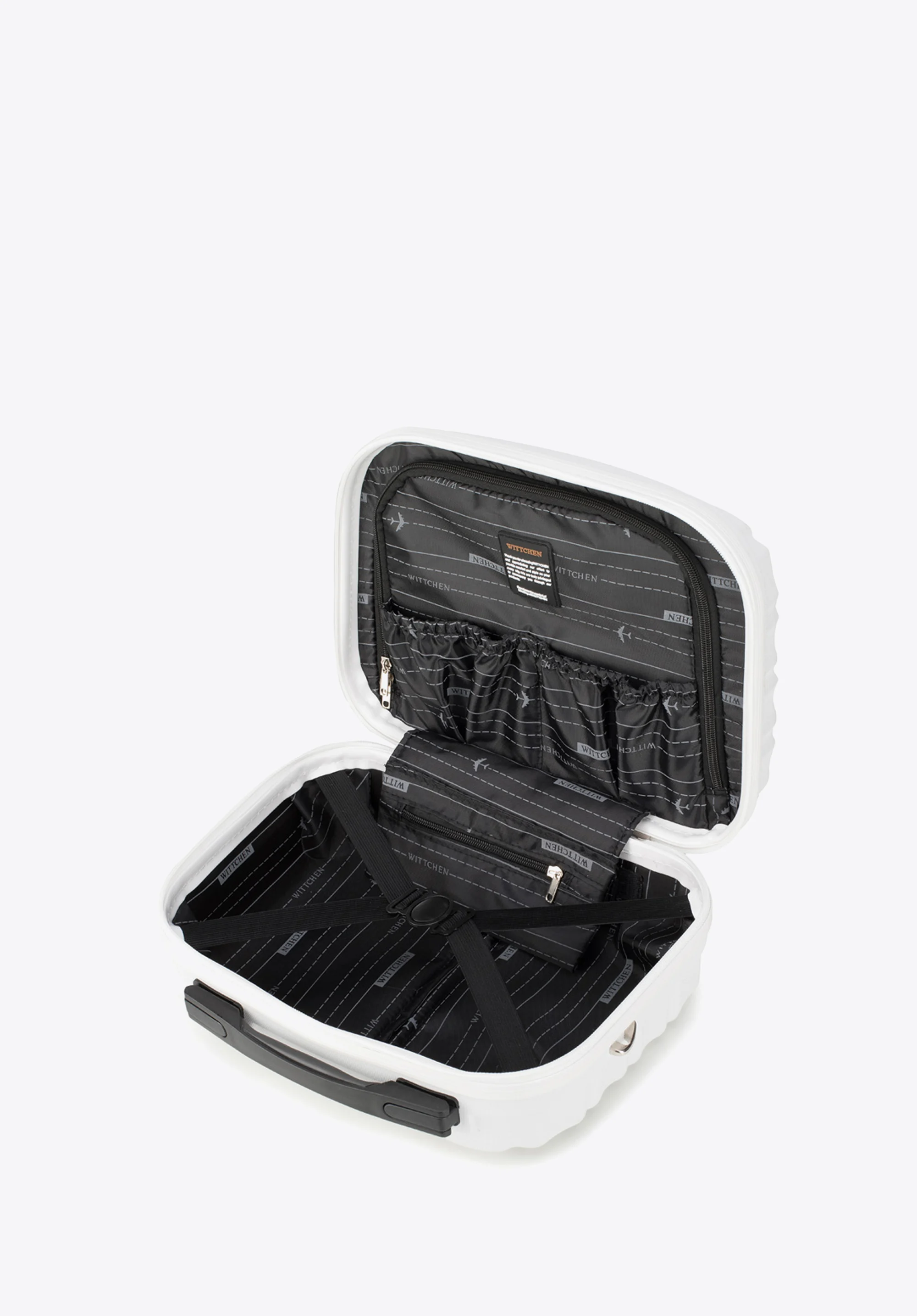 Duża walizka z ABS-u z żebrowaniem