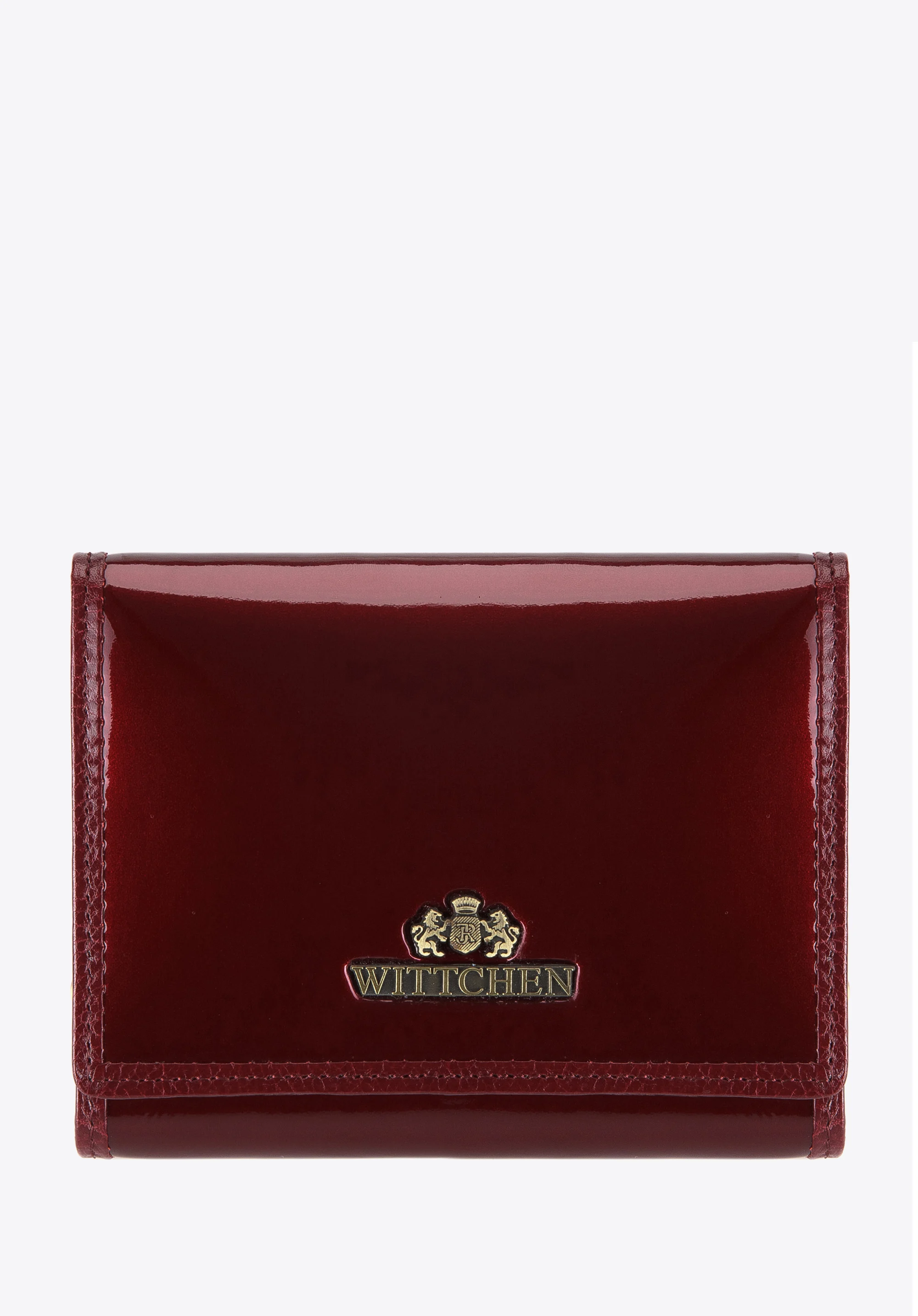 Damski portfel ze skóry lakierowany średni