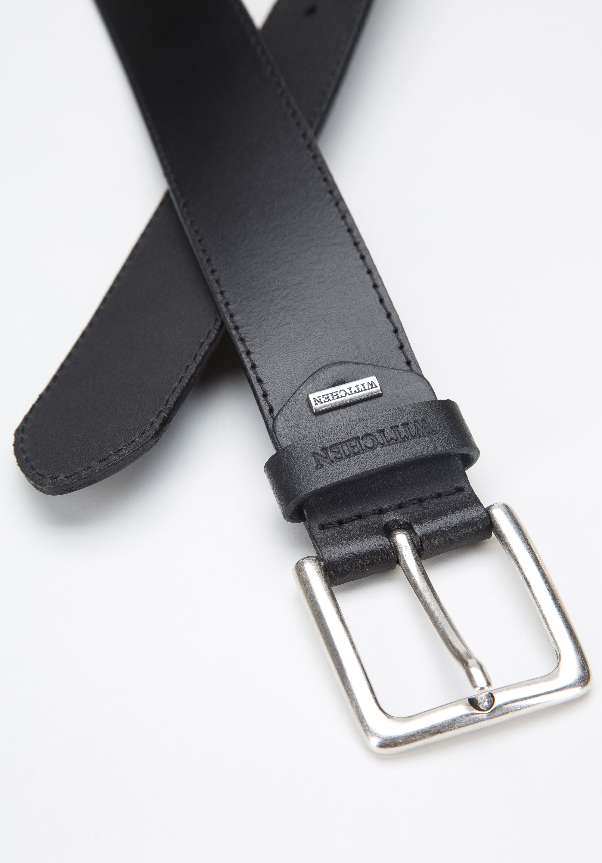 Męski pasek skórzany szeroki klasyczny