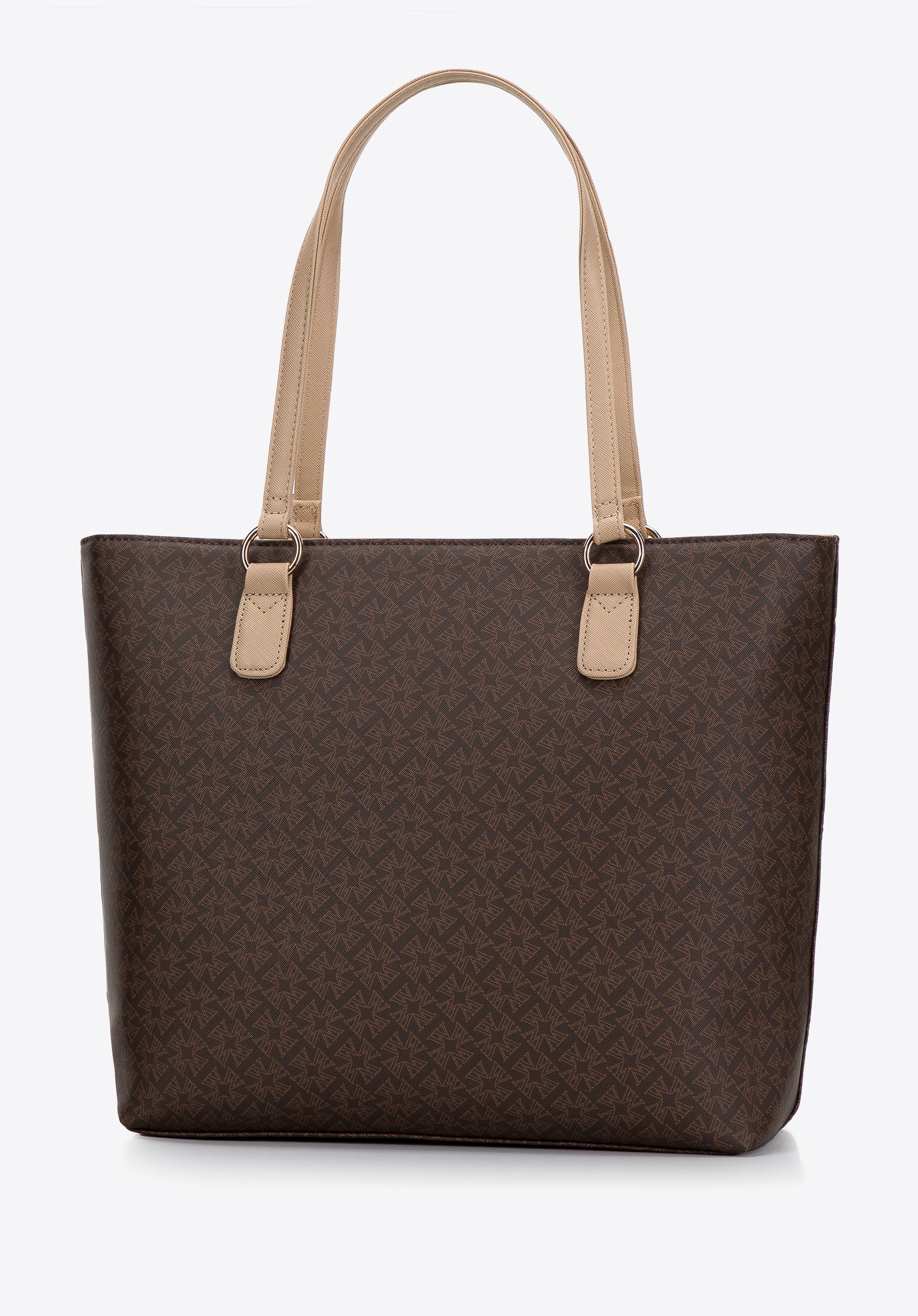 Torebka shopperka z ekoskóry w monogram