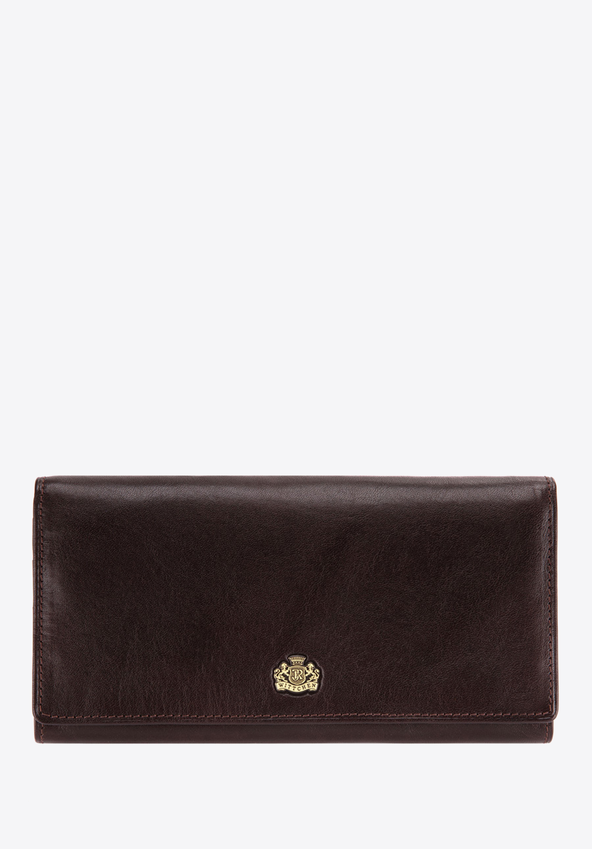 Damski portfel ze skóry z herbem duży