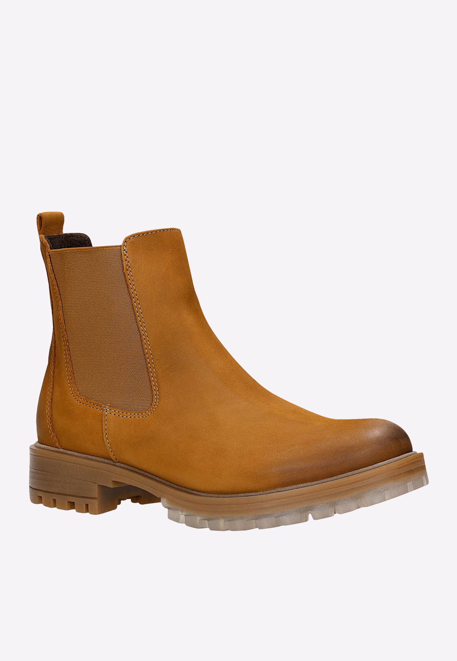 Brązowe ocieplane sztyblety damskie z nubuku