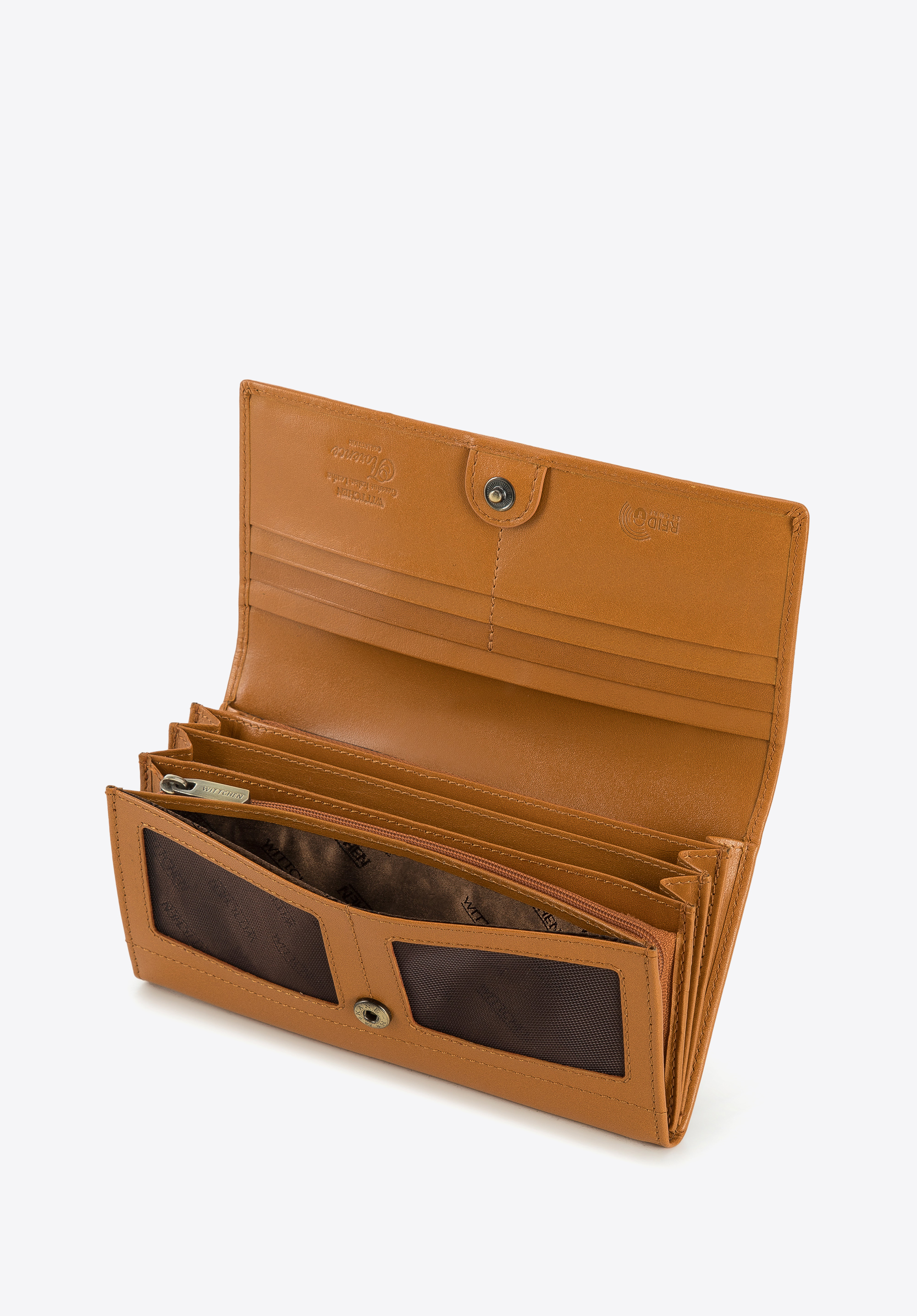 Damski portfel skórzany o prostym kroju