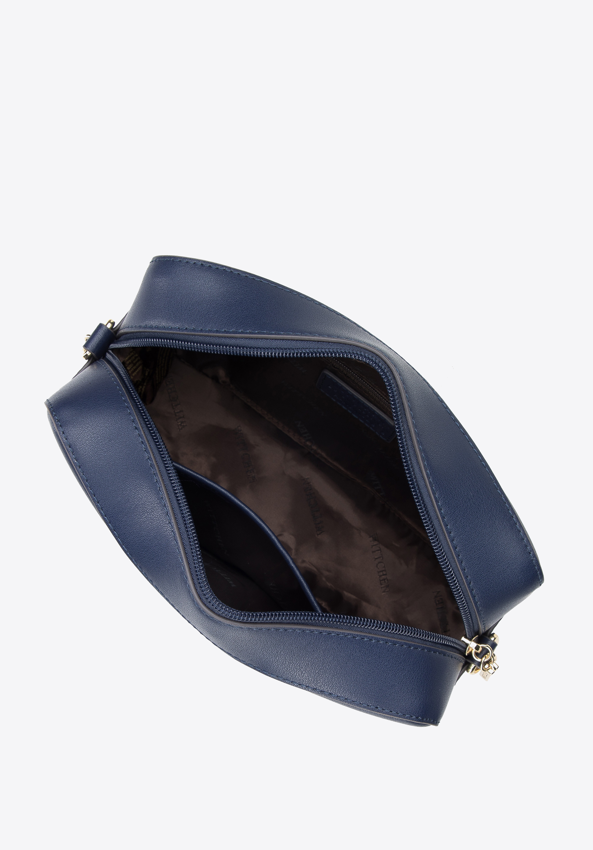 Damska listonoszka ze skóry z monogramem pudełkowa