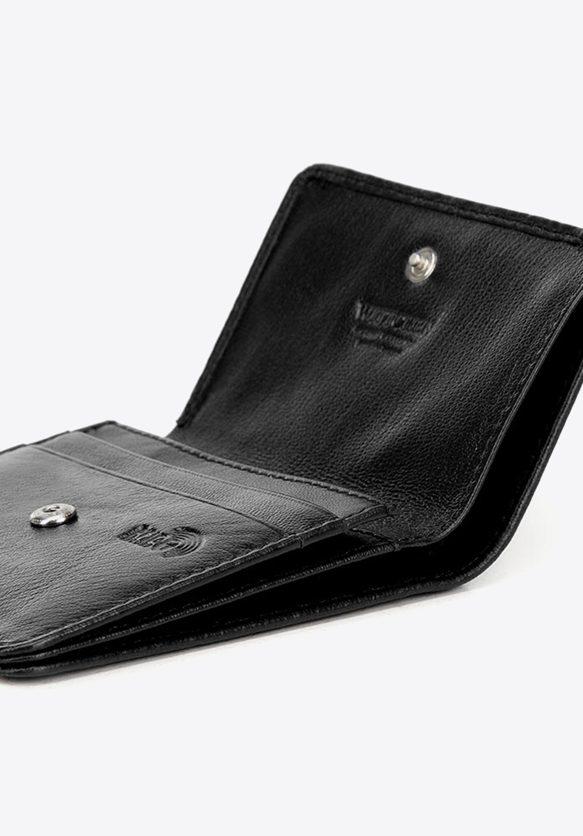 Damski portfelik ze skóry kwadratowy