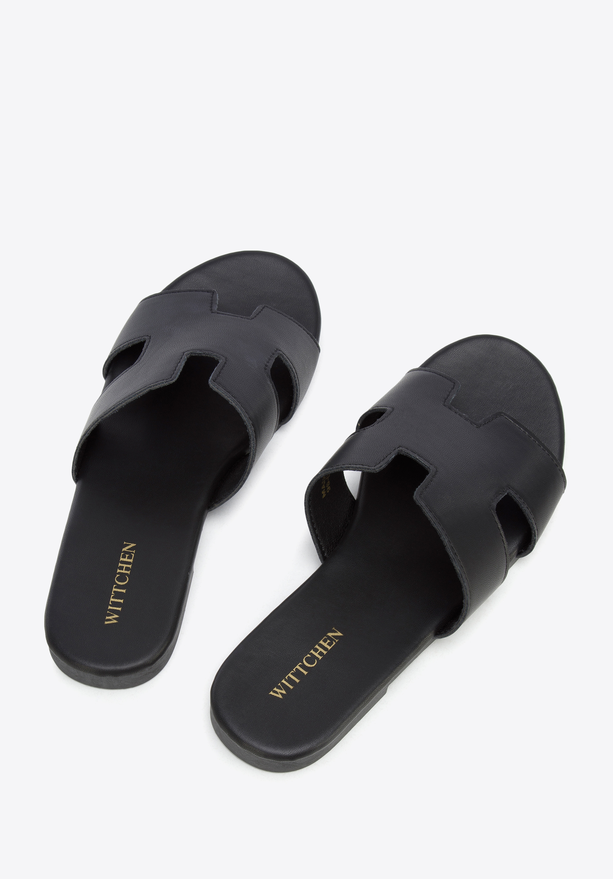 Damskie klapki z przodem w literę H