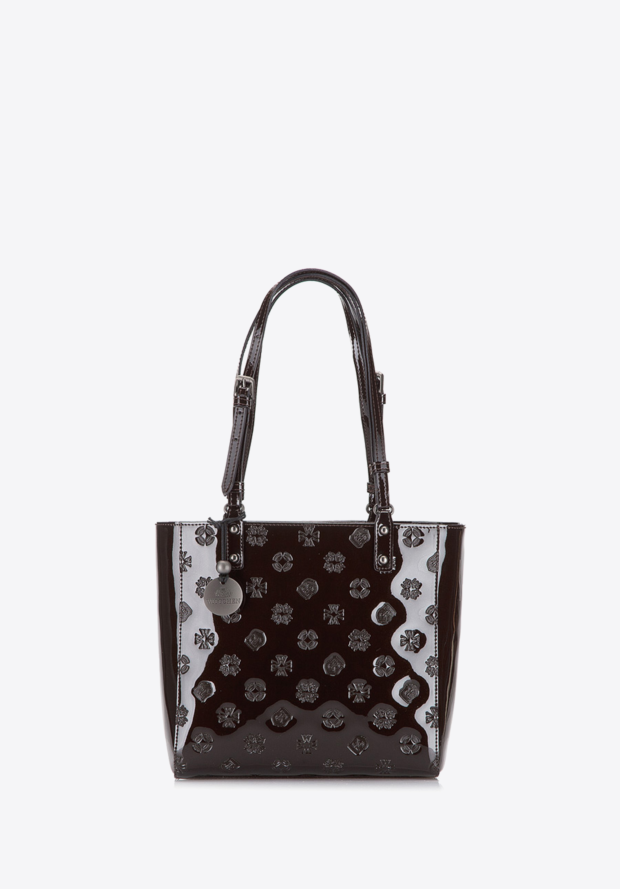 Kuferek skórzany lakierowany z monogramem