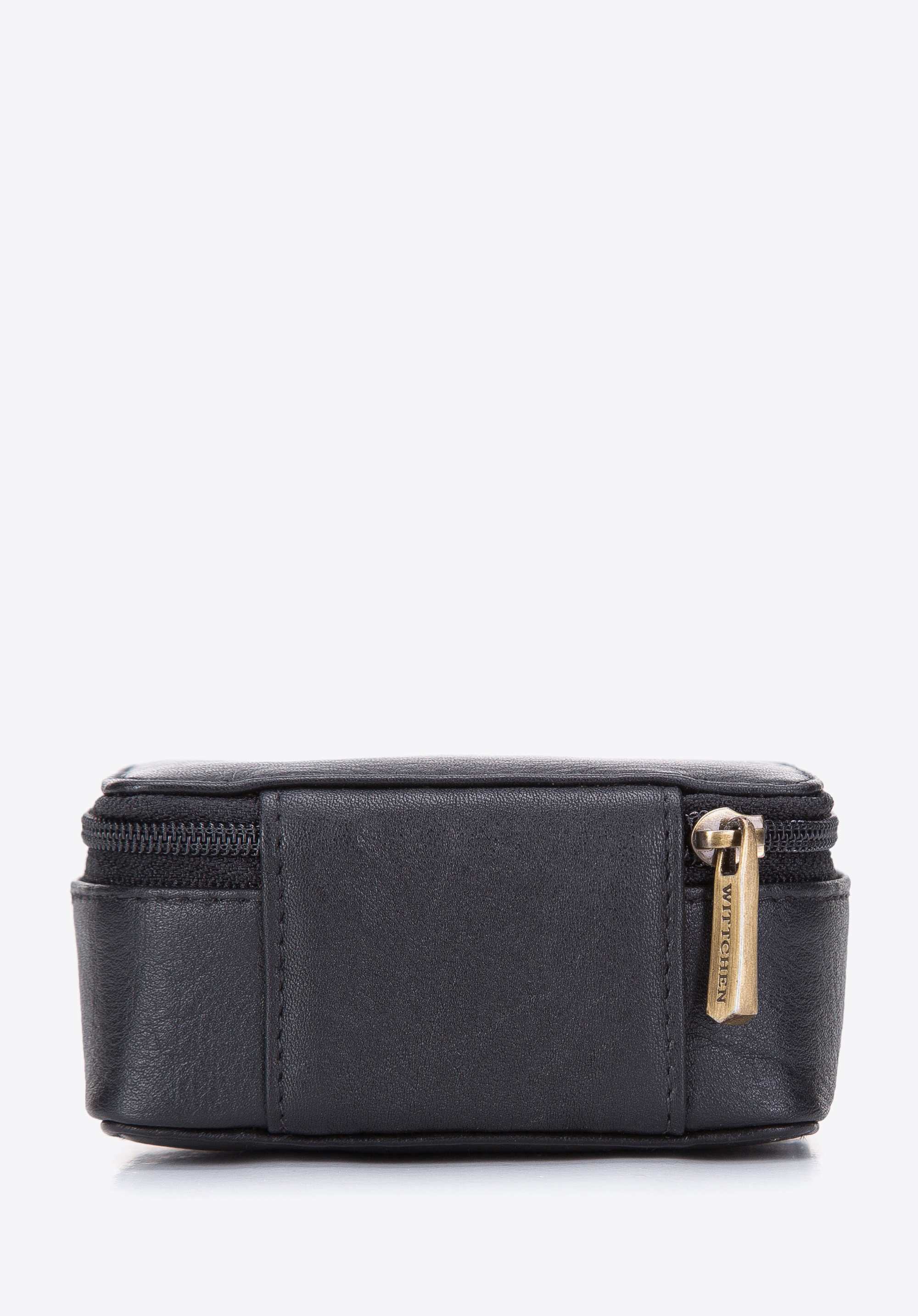 Minikosmetyczka ze skóry naturalnej pudełkowa