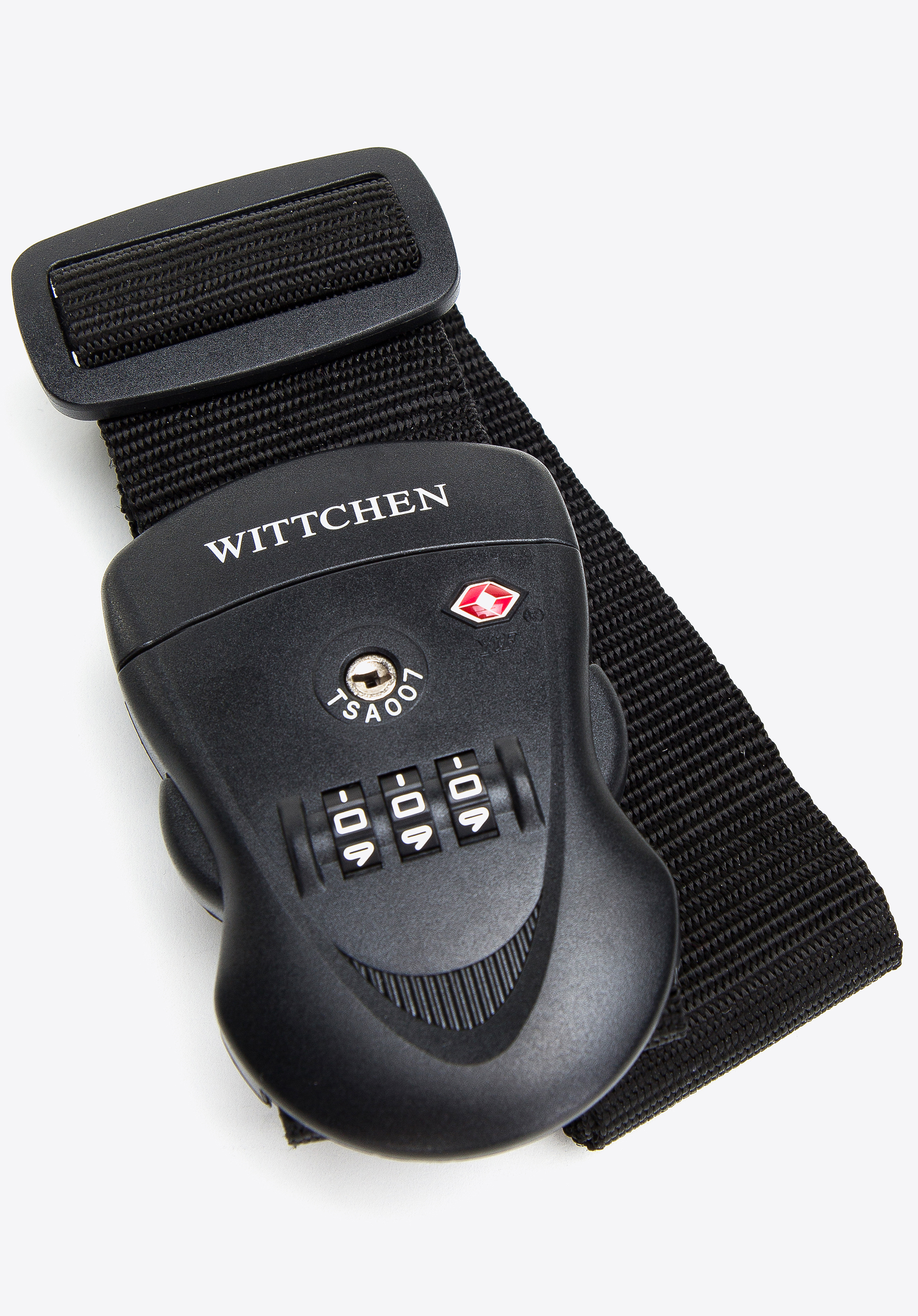 Pas zabezpieczający bagaż z zamkiem