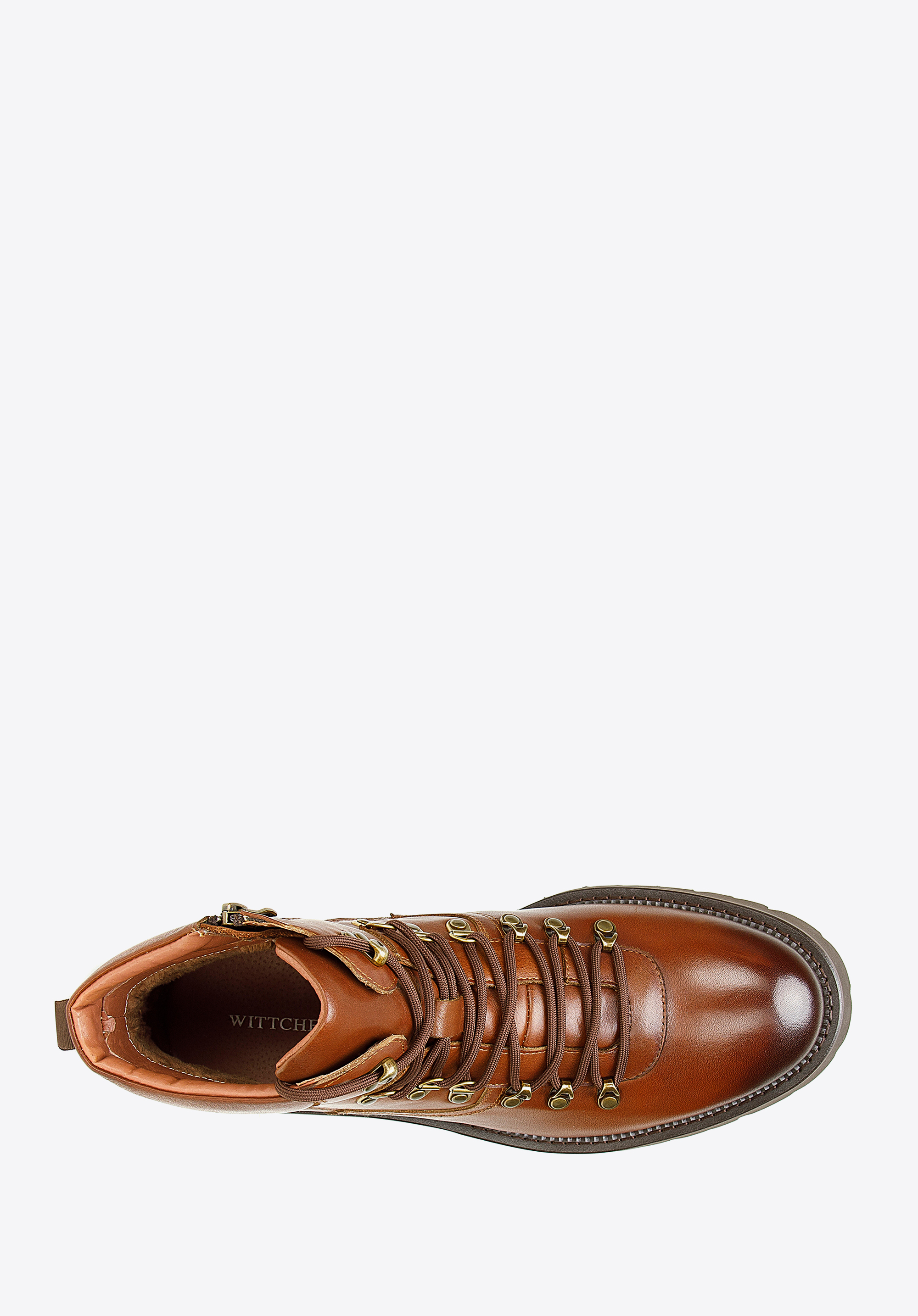 Męskie trapery skórzane na lekkiej podeszwie