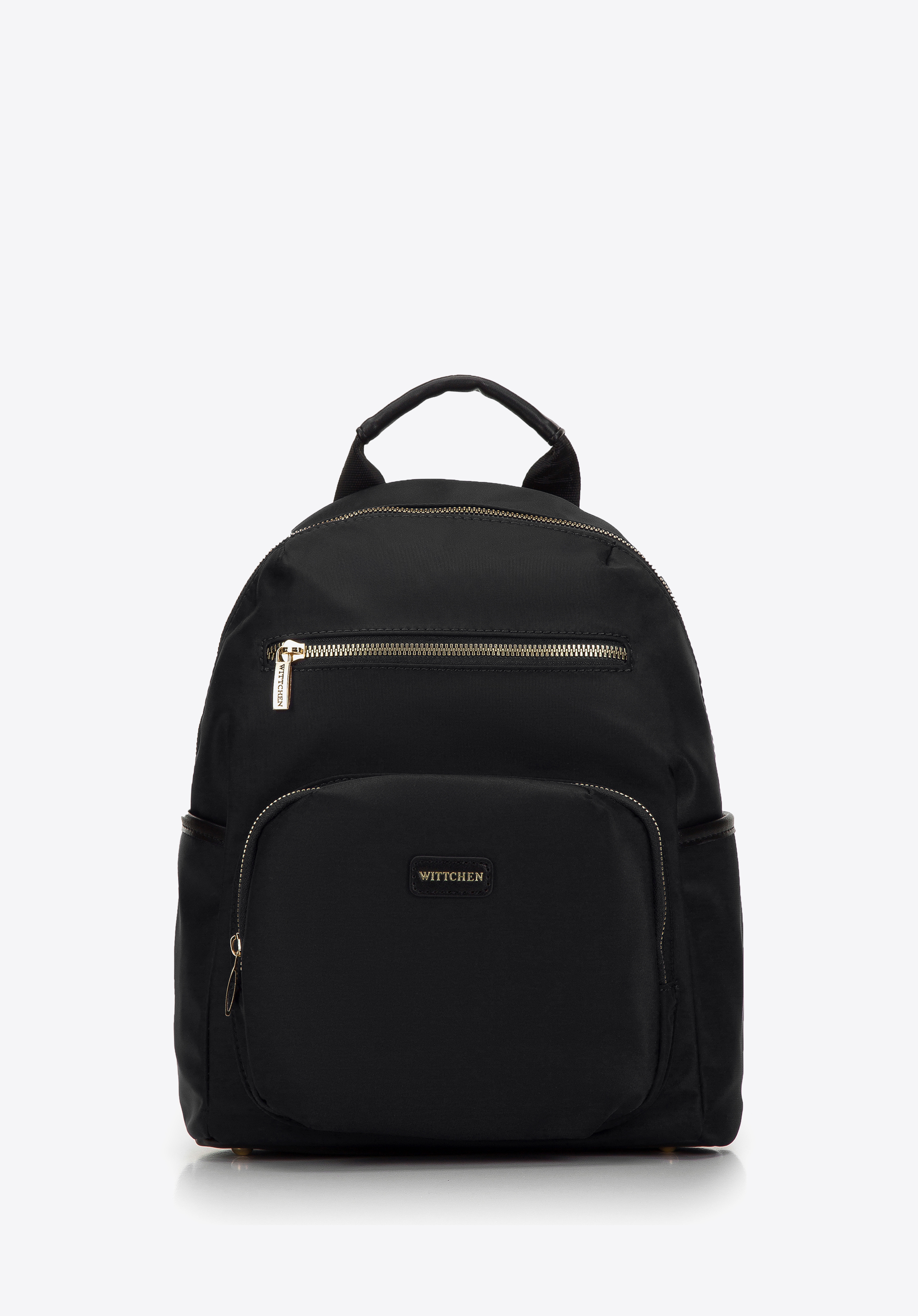 Damski plecak nylonowy z kieszeniami z przodu