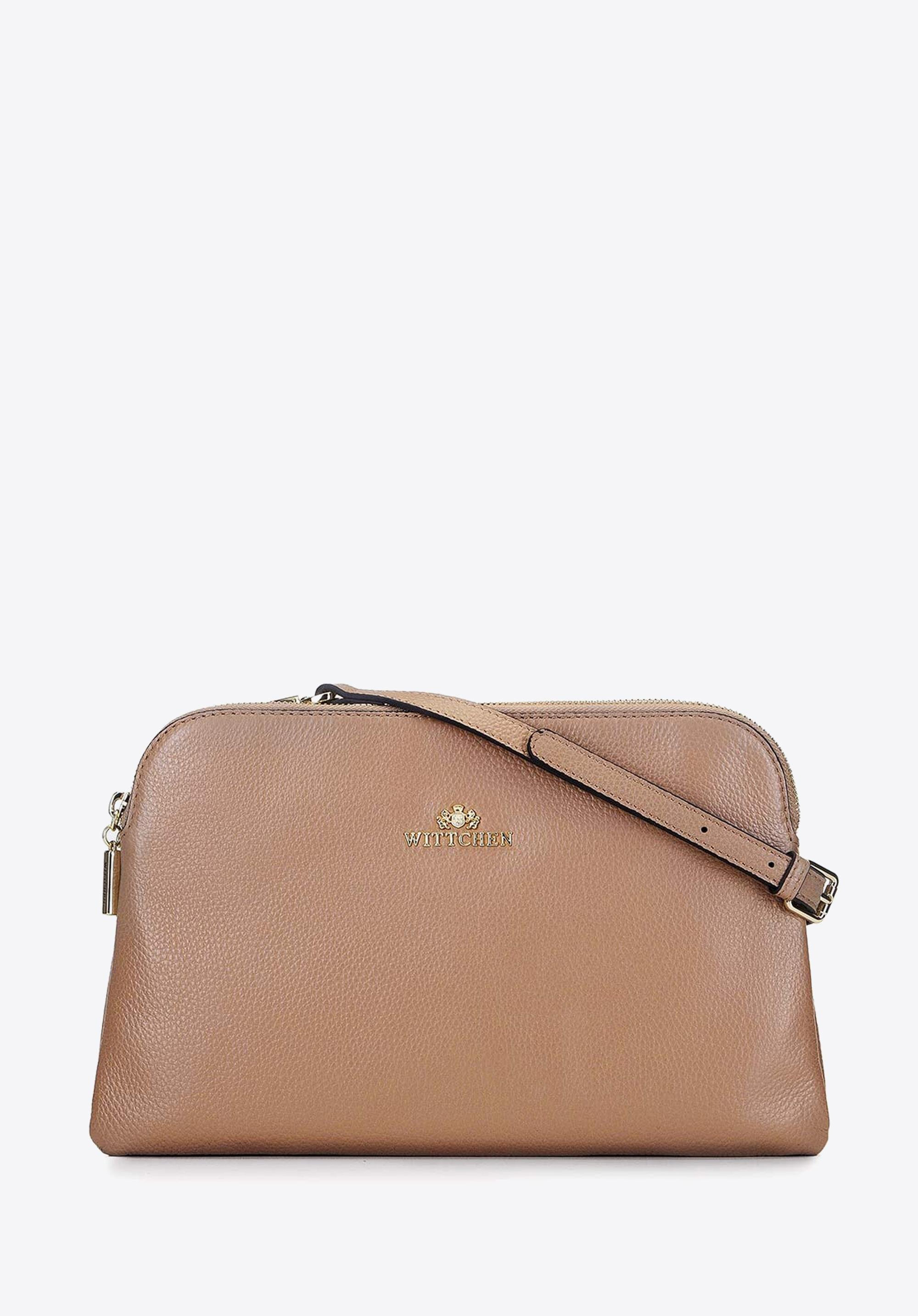 Damska listonoszka ze skóry trapezowa mała