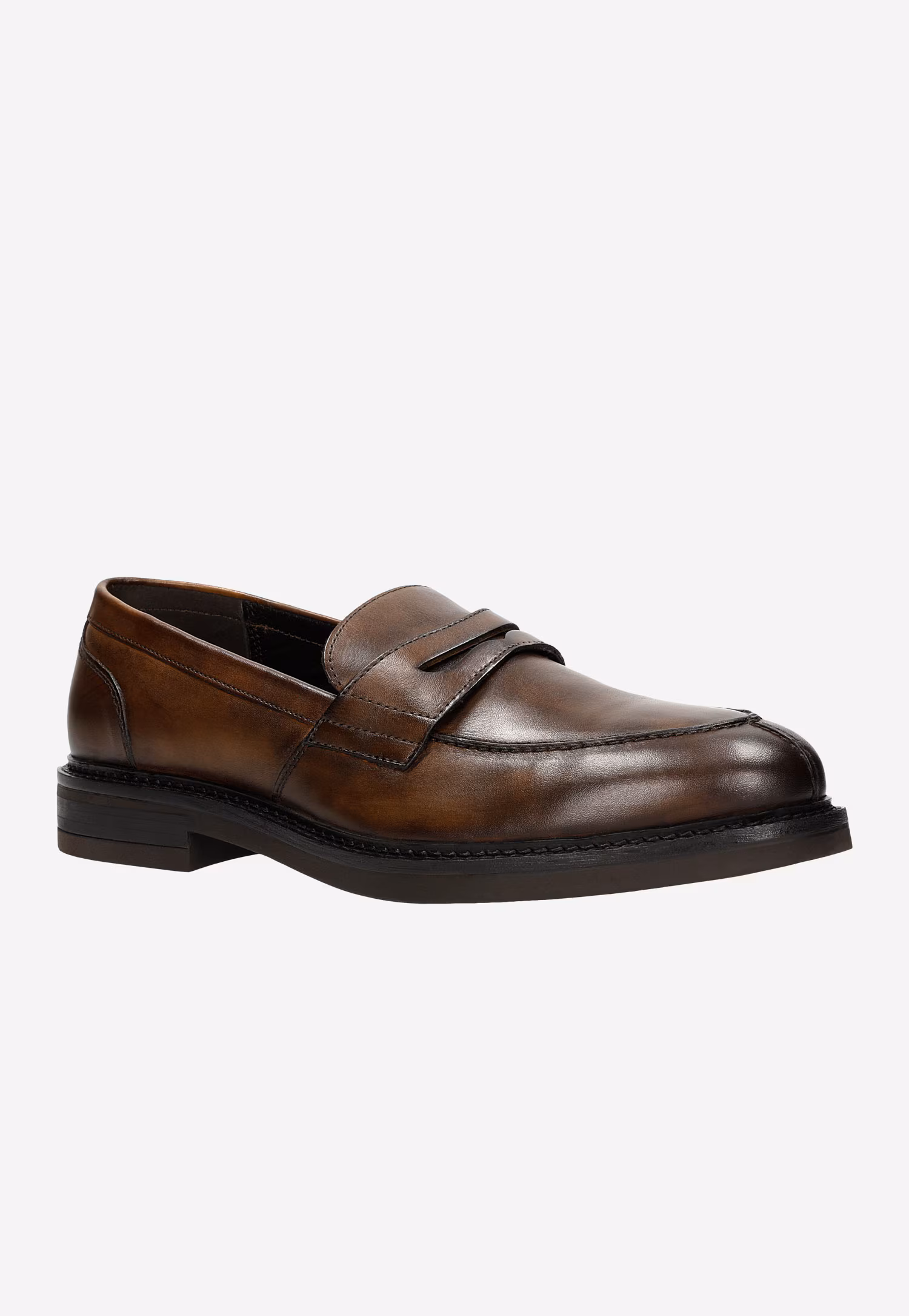 Czarne lakierowane mokasyny męskie typu penny loafers