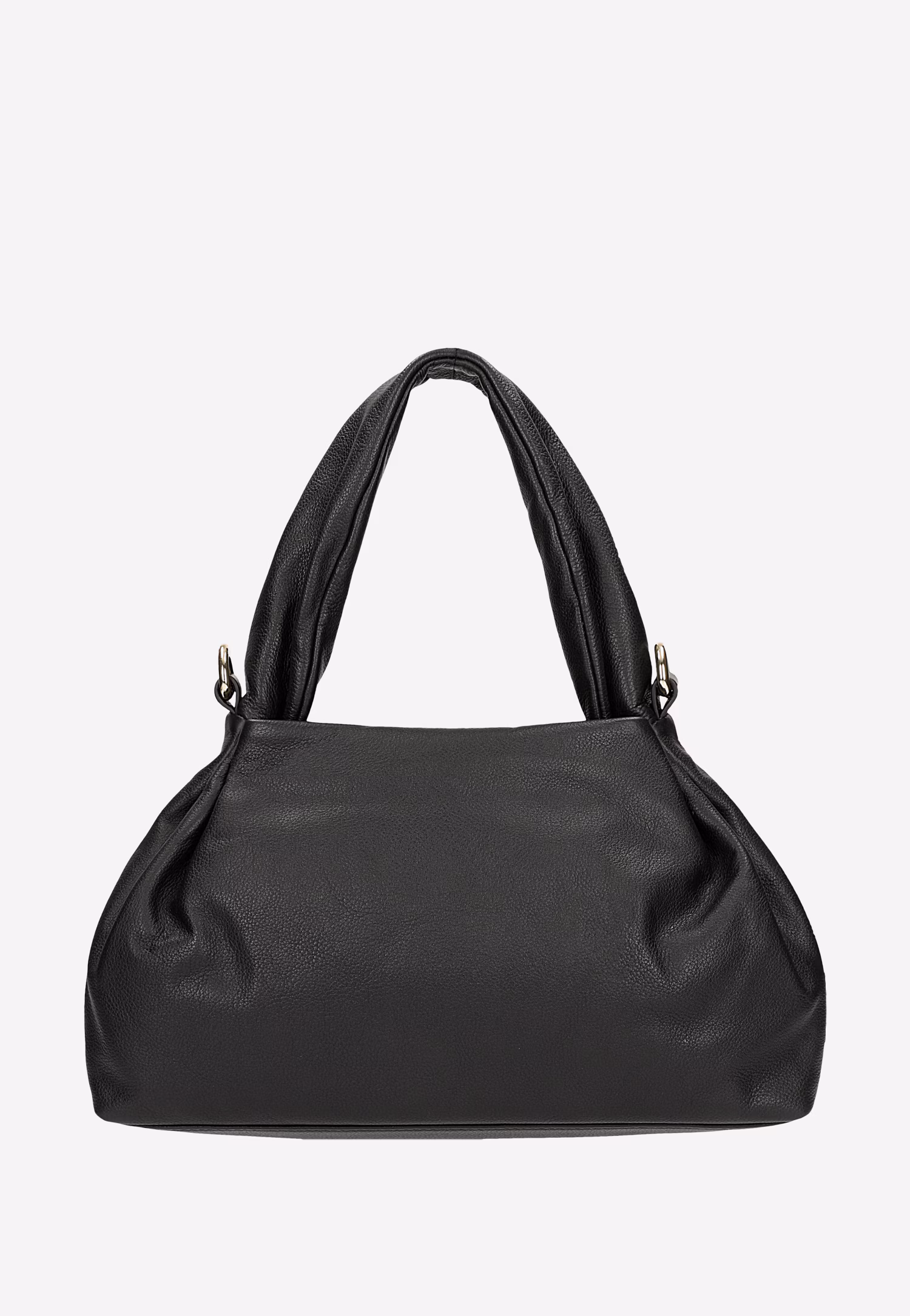 Mała czarna torebka damska ze skóry licowej