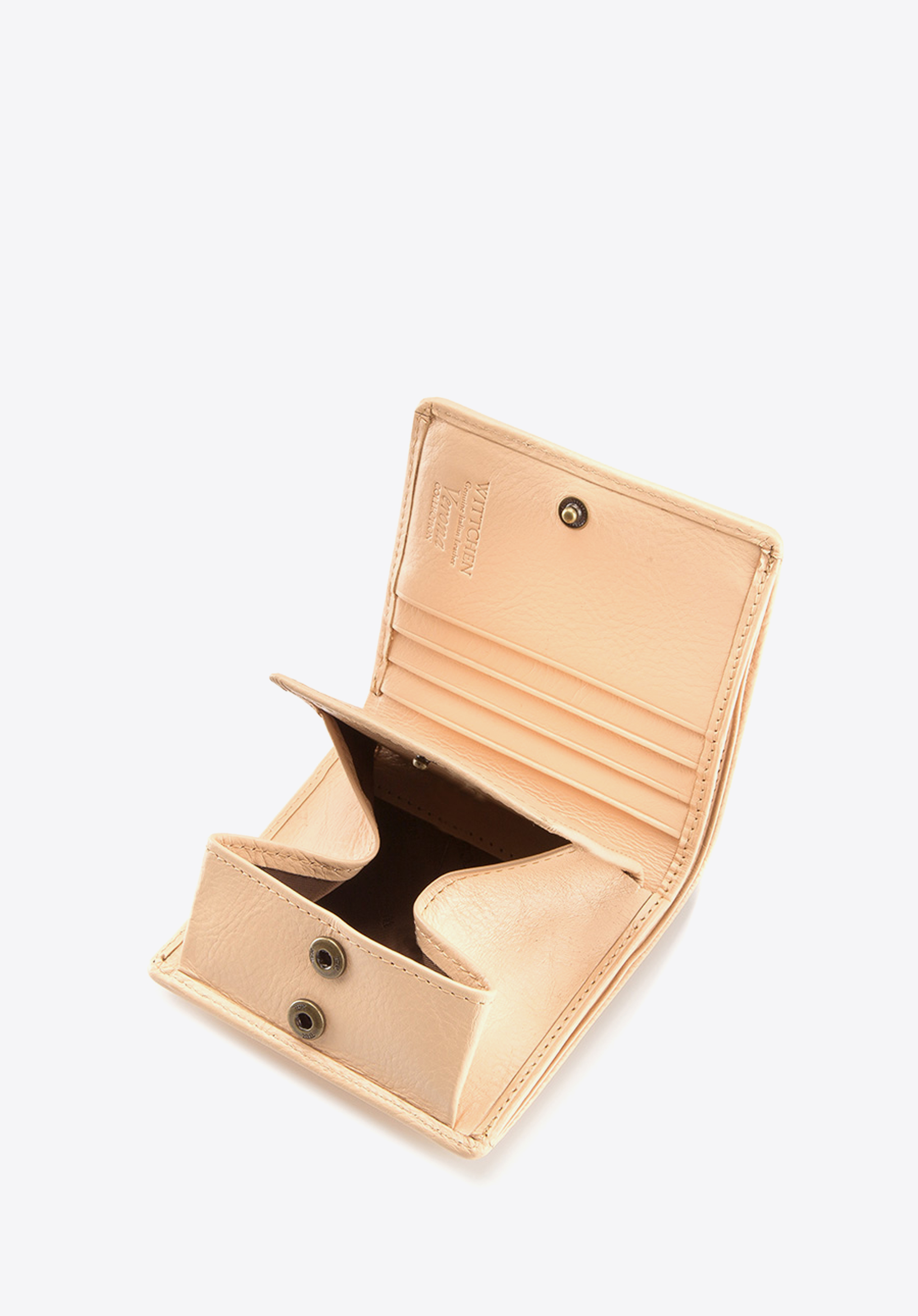 Damski portfel ze skóry lakierowany mały