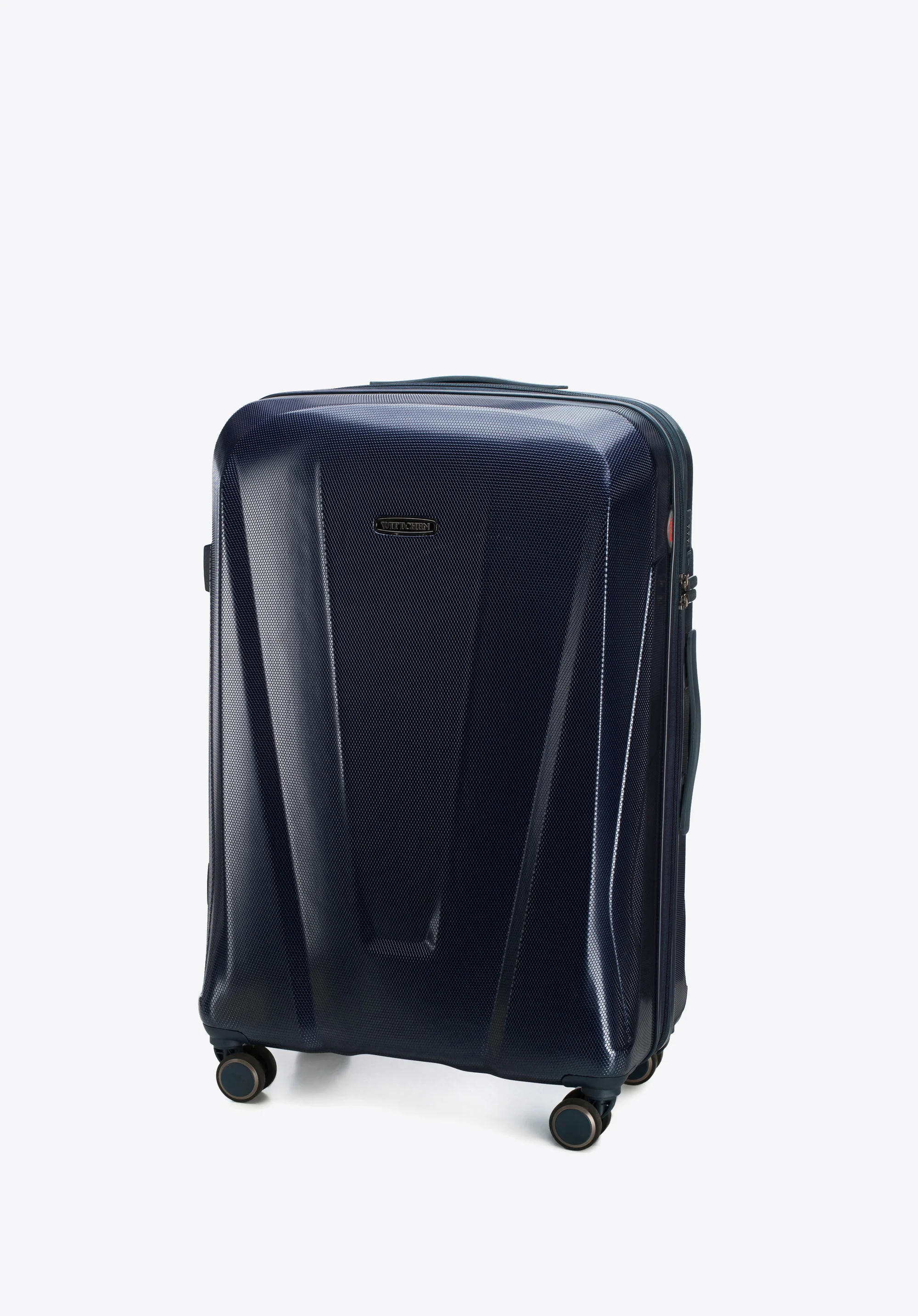 Walizka kabinowa z polikarbonu geometryczna