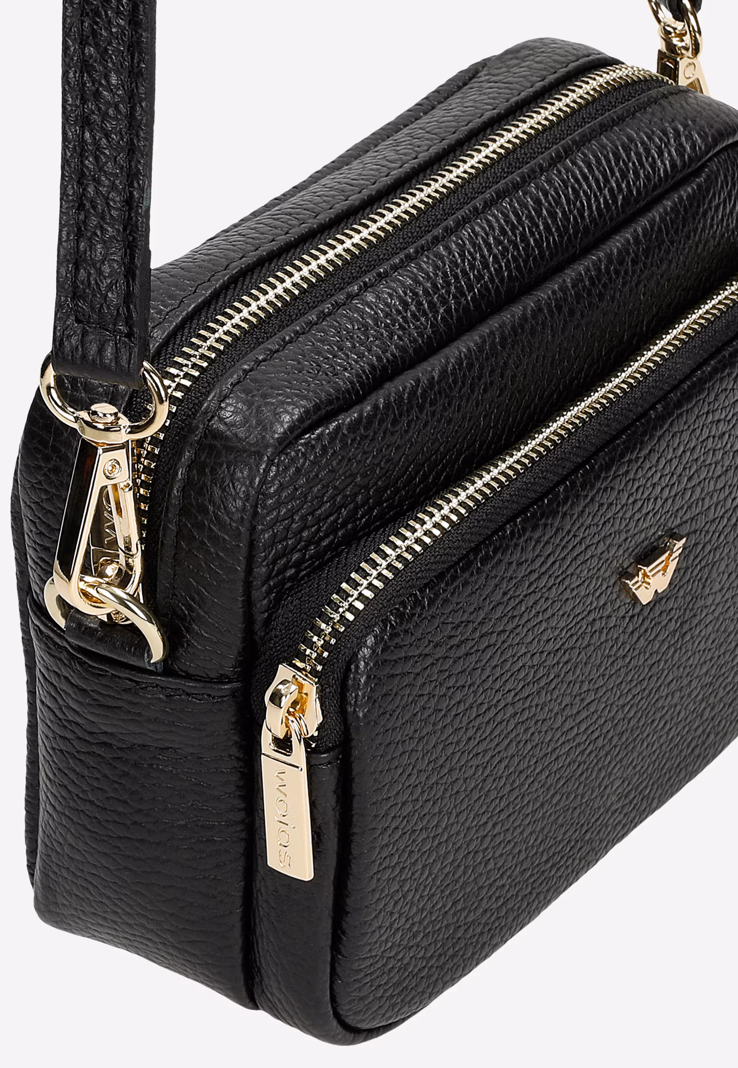Mała złota torebka damska crossbody