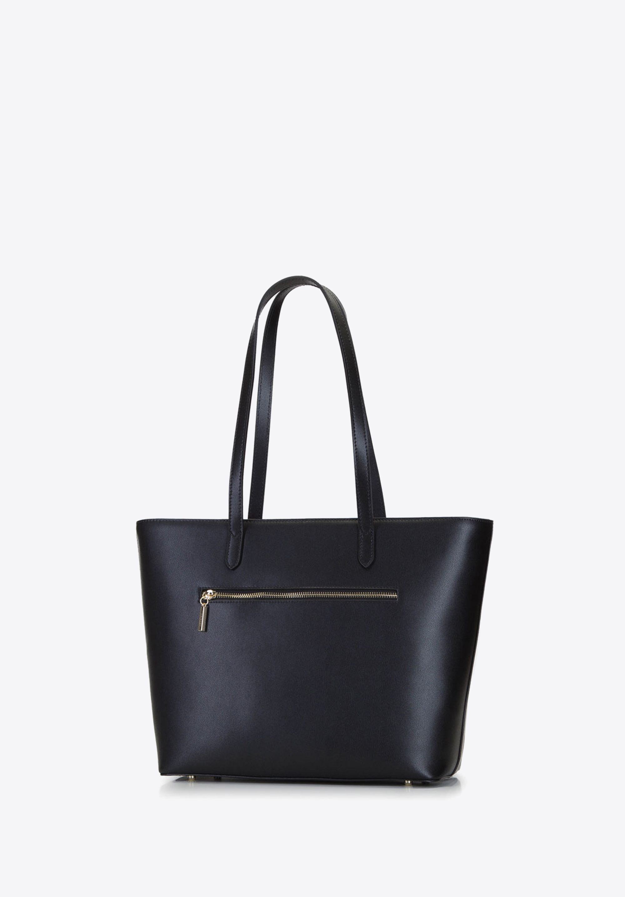 Torebka shopperka skórzana dziurkowana