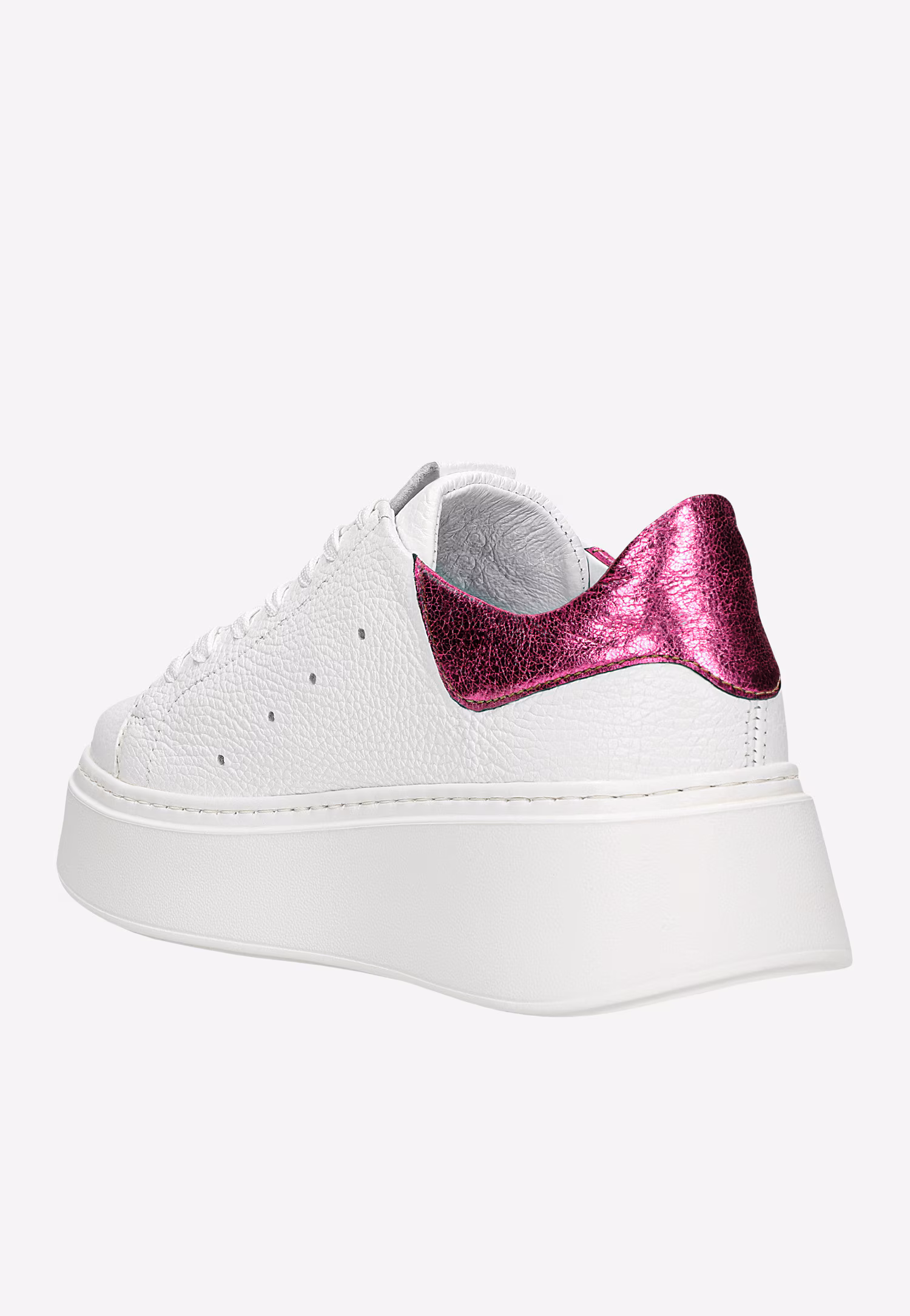 Lekkie białe trampki na flatformie