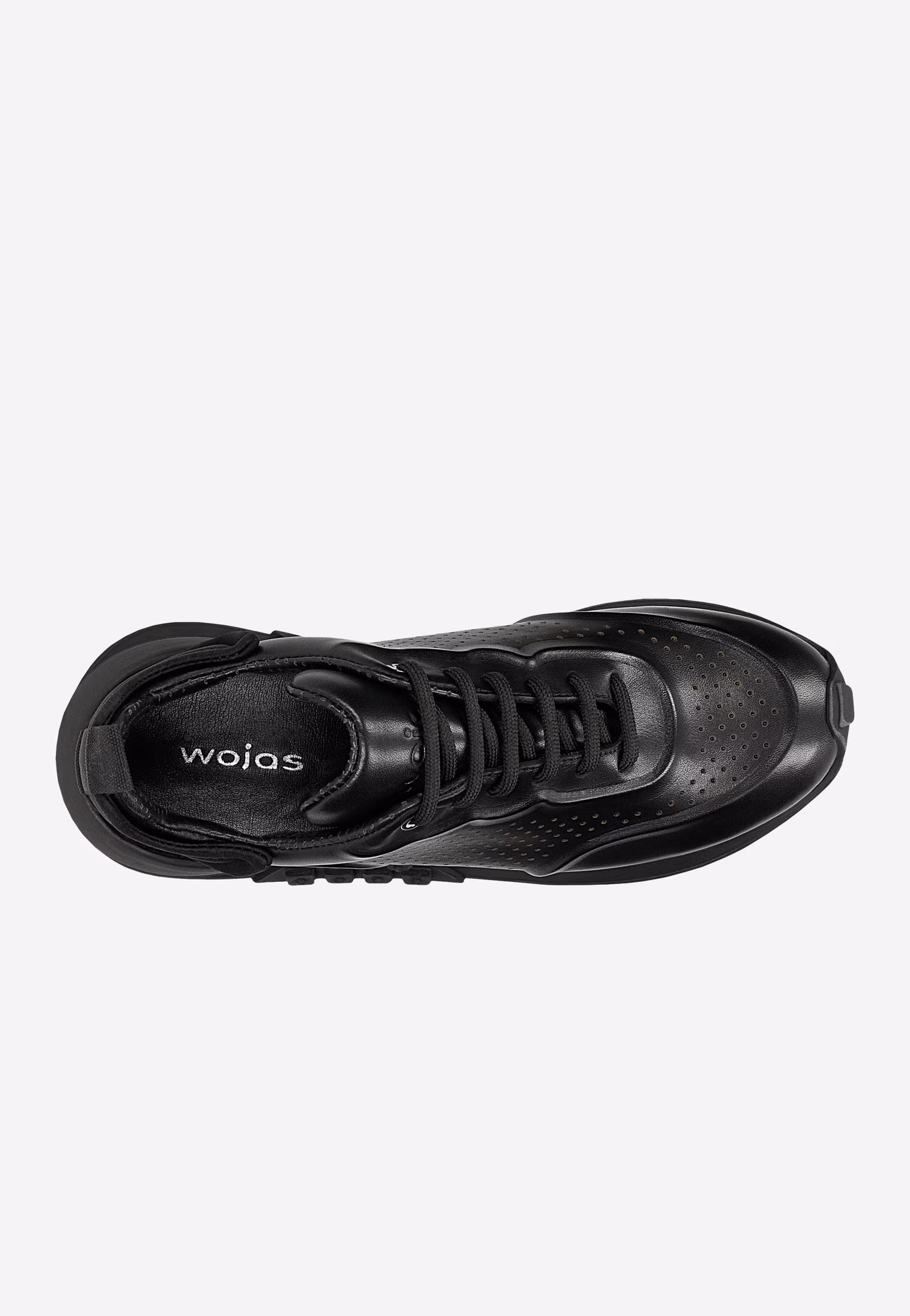 Czarne awangardowe sneakersy damskie