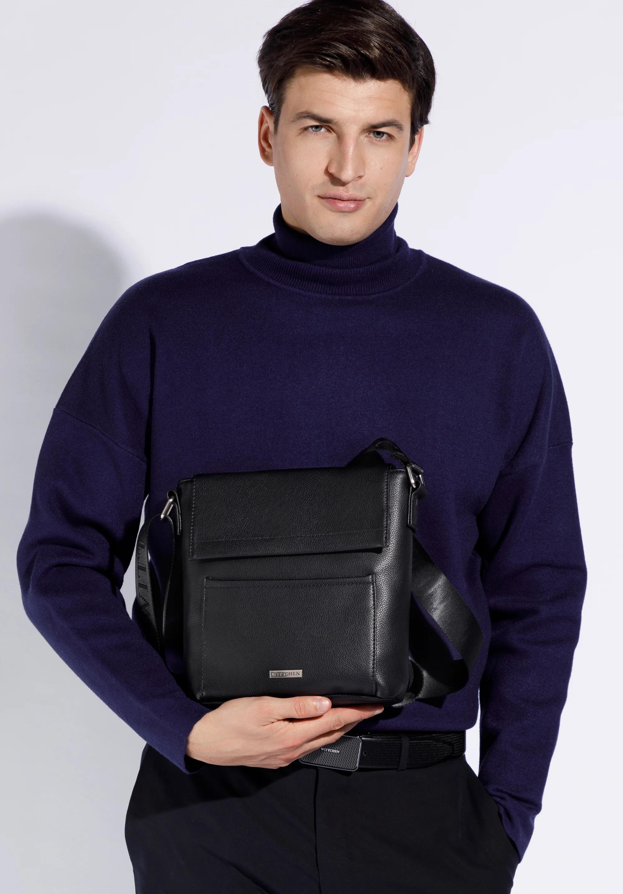 Męska listonoszka z elegancką klapą