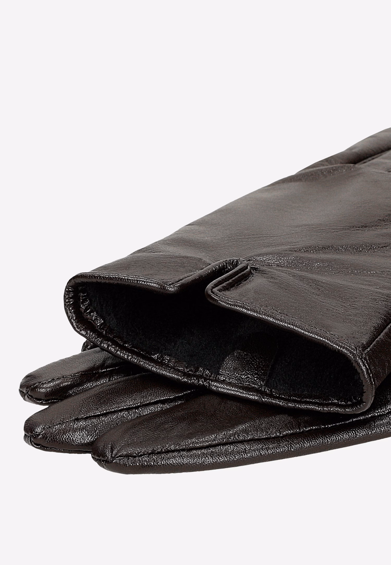 Brązowe rękawiczki damskie skórzane