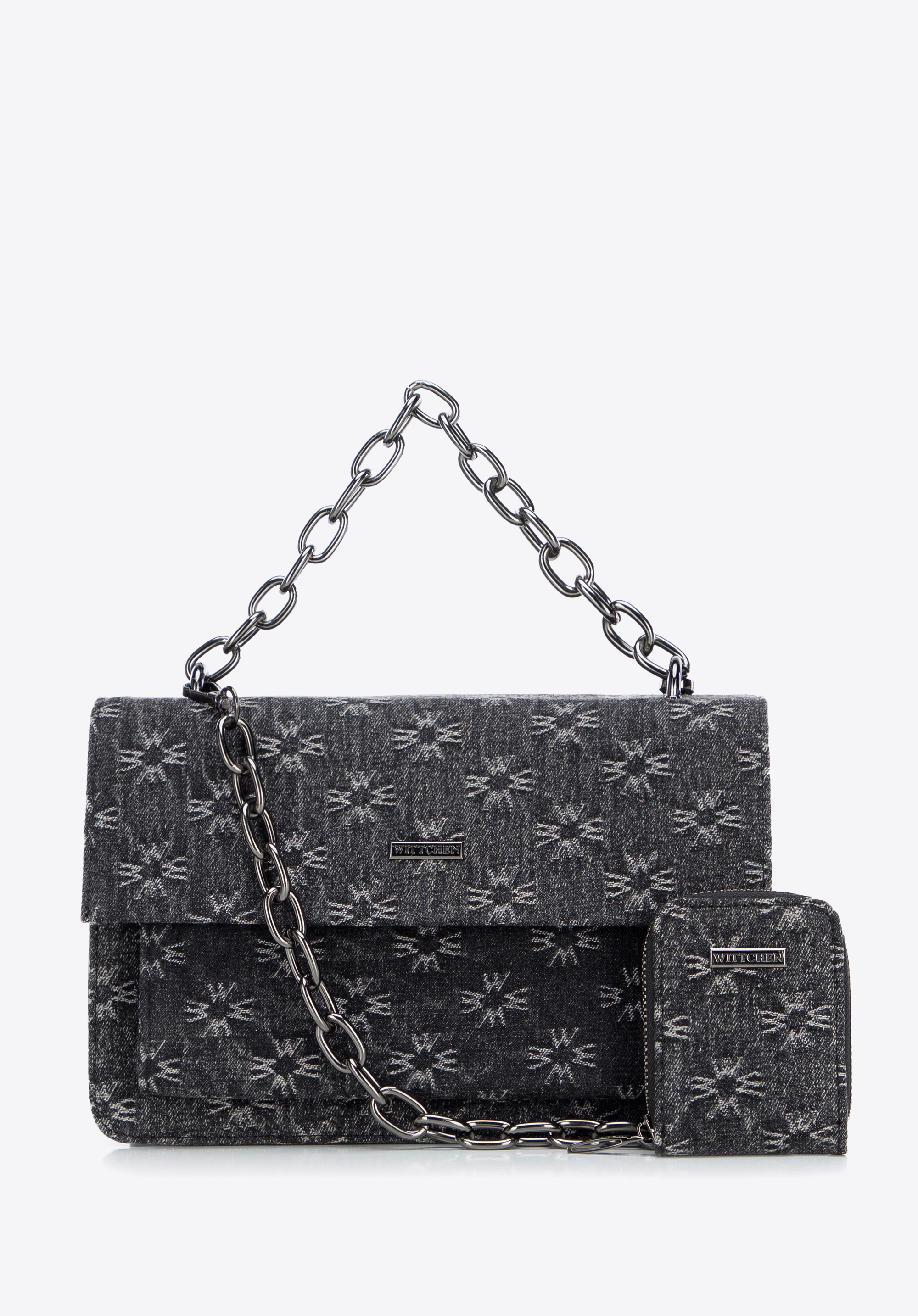 Damska listonoszka dżinsowa w monogram mała