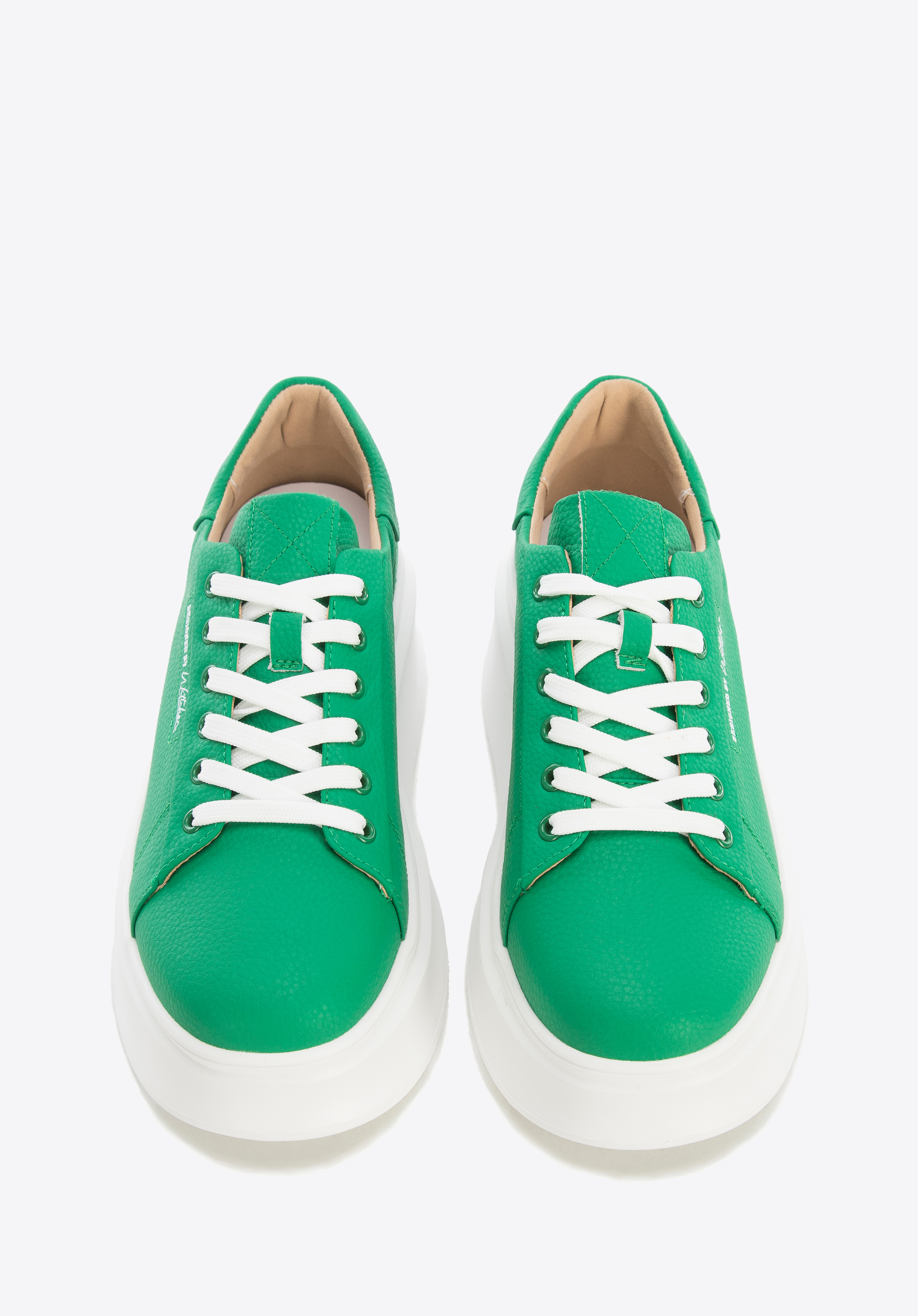 Damskie sneakersy skórzane na grubej podeszwie klasyczne