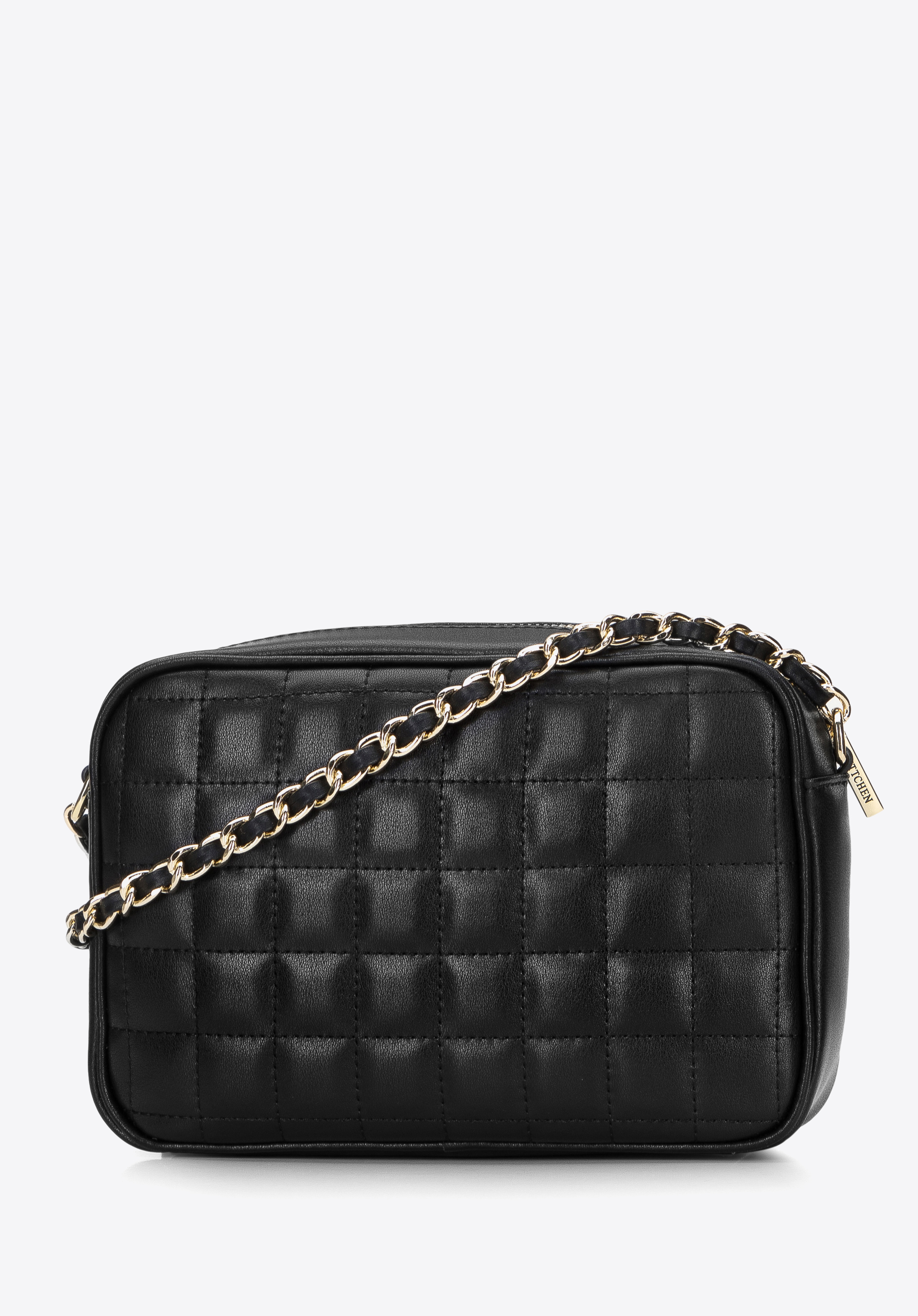 Damska listonoszka skórzana pikowana na łańcuszku