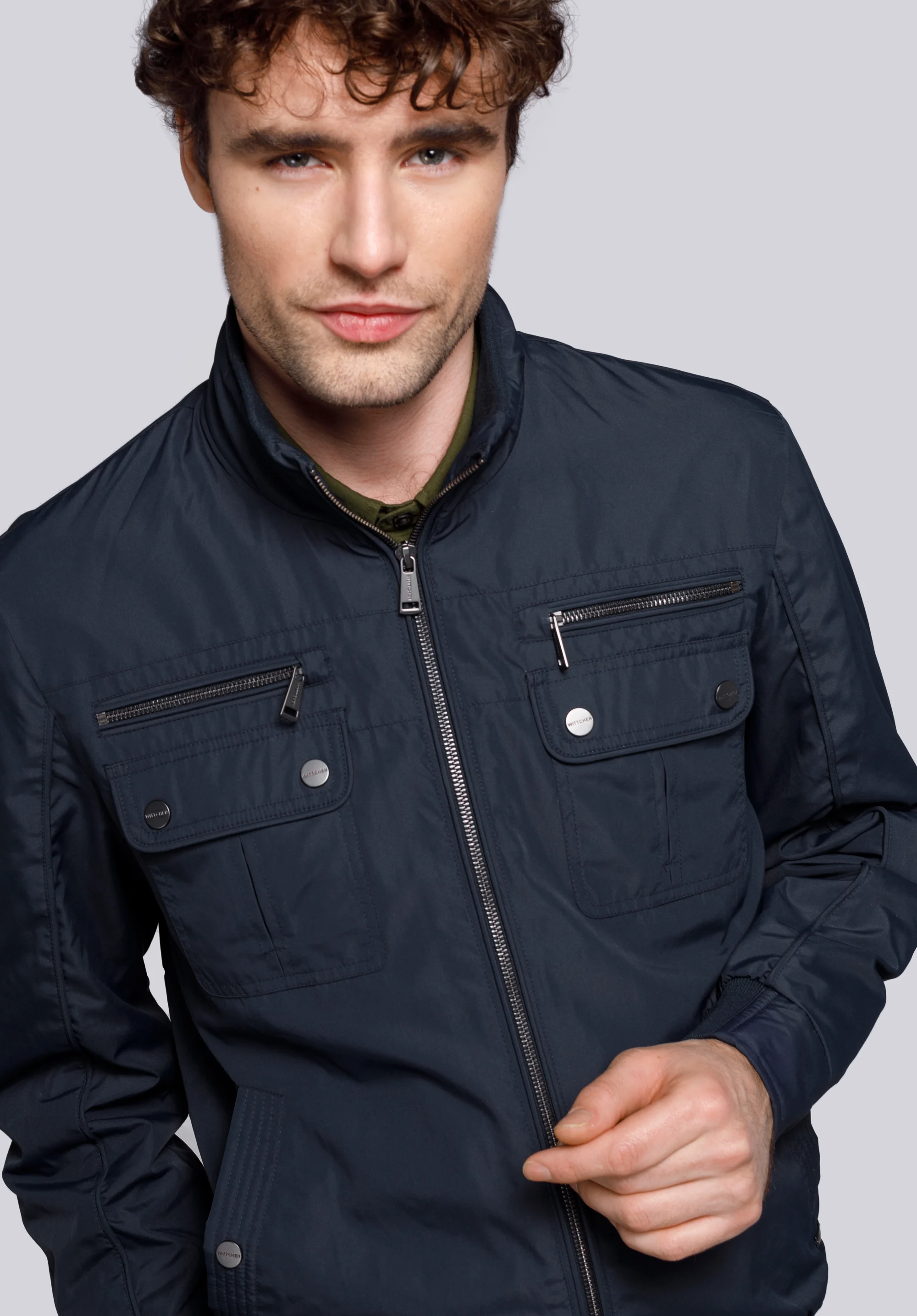 Męska kurtka harringtonka ze ściągaczami